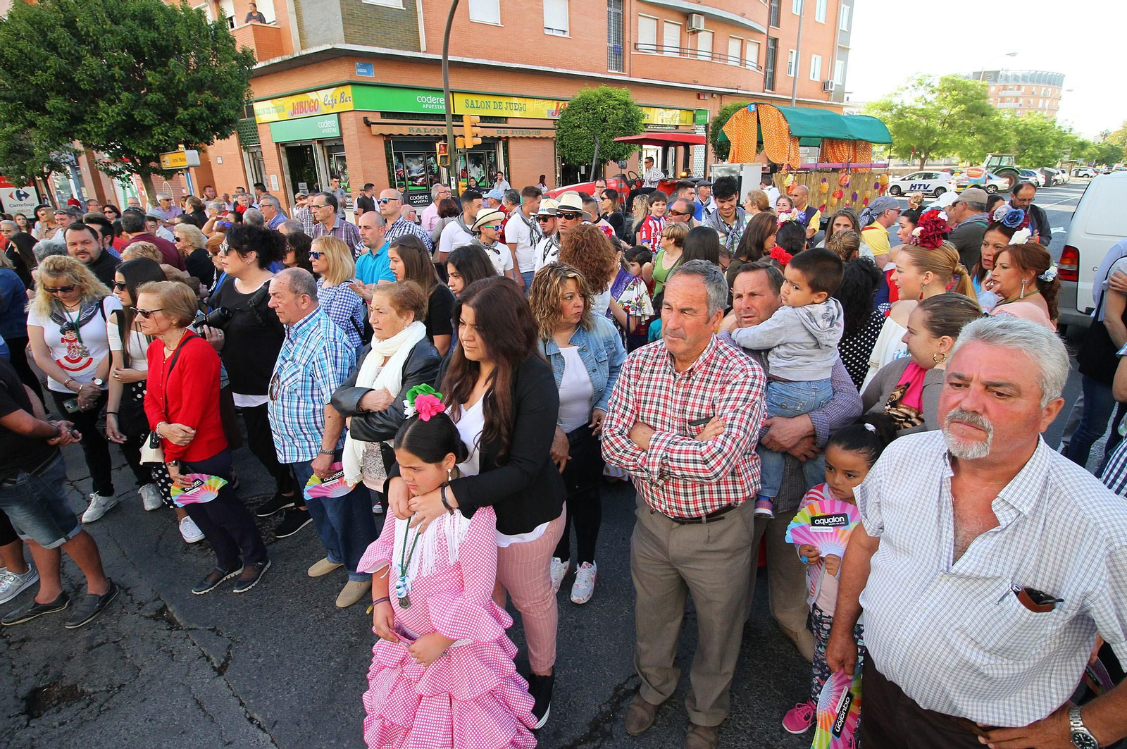Imágenes de la caballería y peregrinos de la Hermandad del Rocío de Huelva