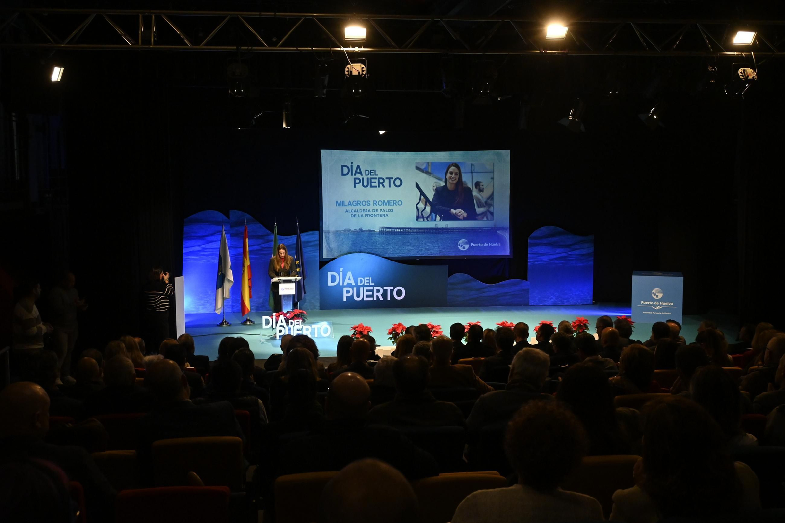Imágenes del acto de celebración del Día del Puerto, en Huelva