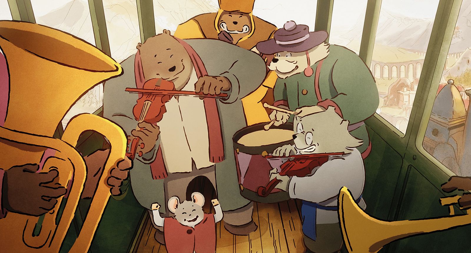 Una imagen de 'El viaje de Ernest y Célestine'.