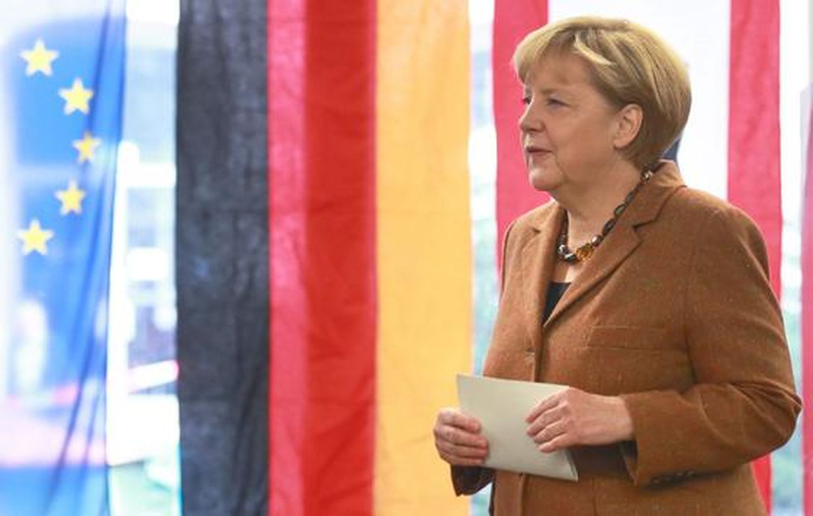 Angela Merkel votando.

Foto: EFE