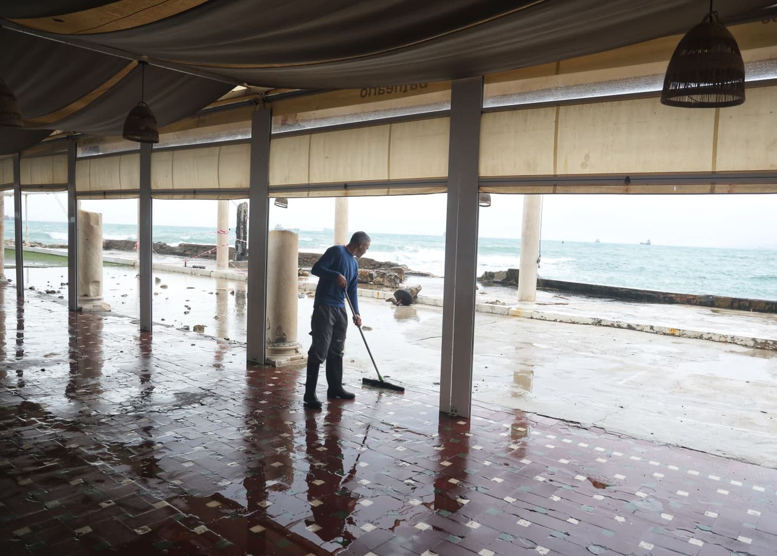 Málaga capital este jueves tras el paso de la borrasca Leonardo.
