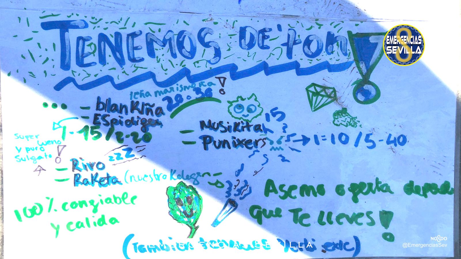 Un cartel anunciando las drogas a la venta.