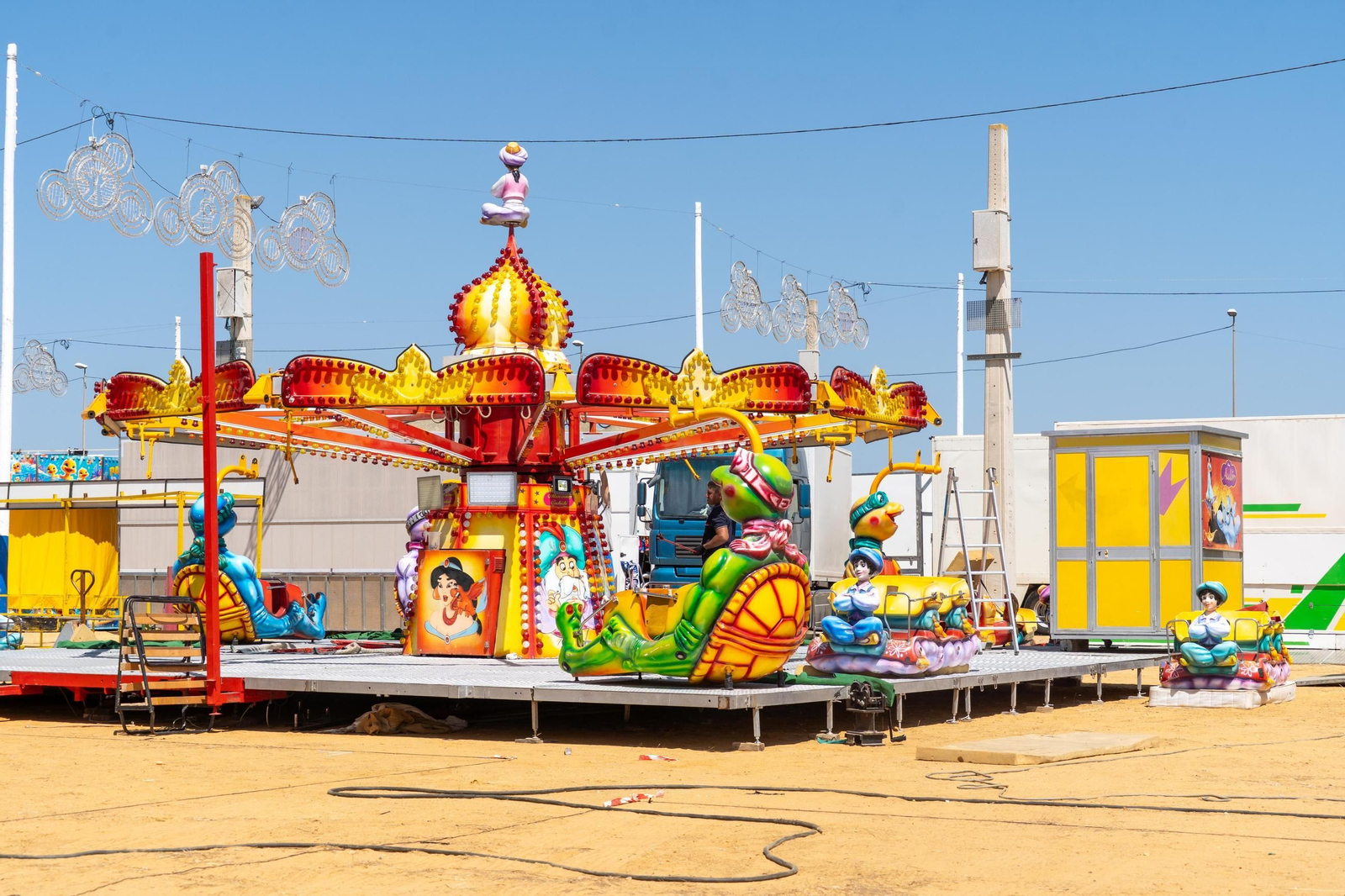 Imágenes de las Fiestas Colombinas días antes de su inauguración