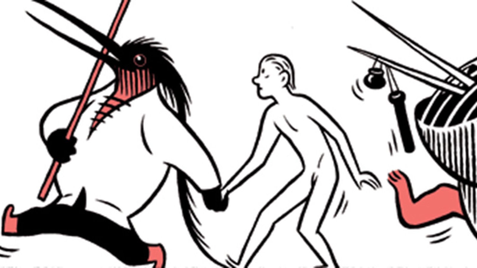 Detalle de 'El tríptico de los encantados', su homenaje a El Bosco