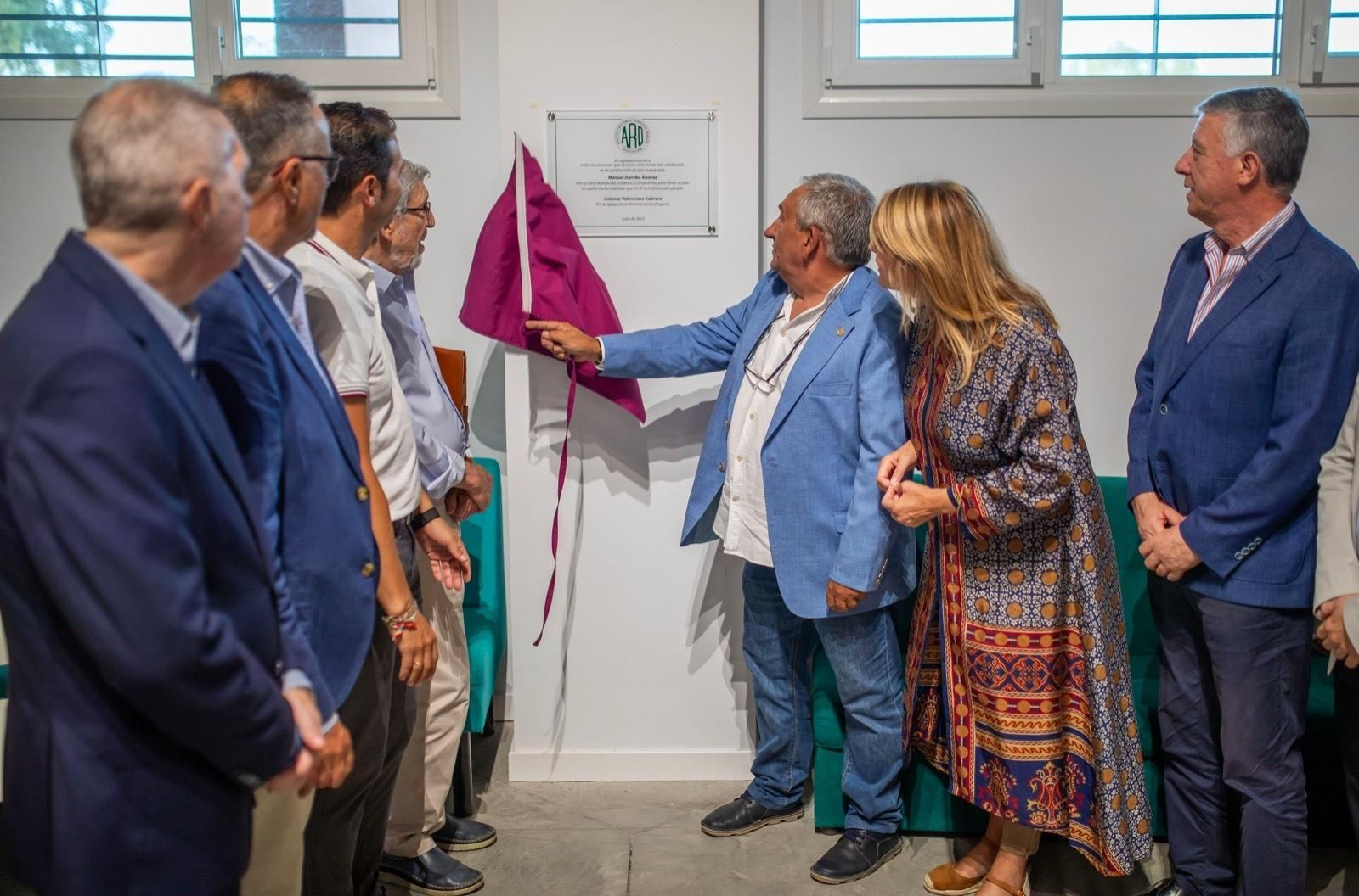 Inauguración de la nueva sede de ARO Huelva, este lunes.