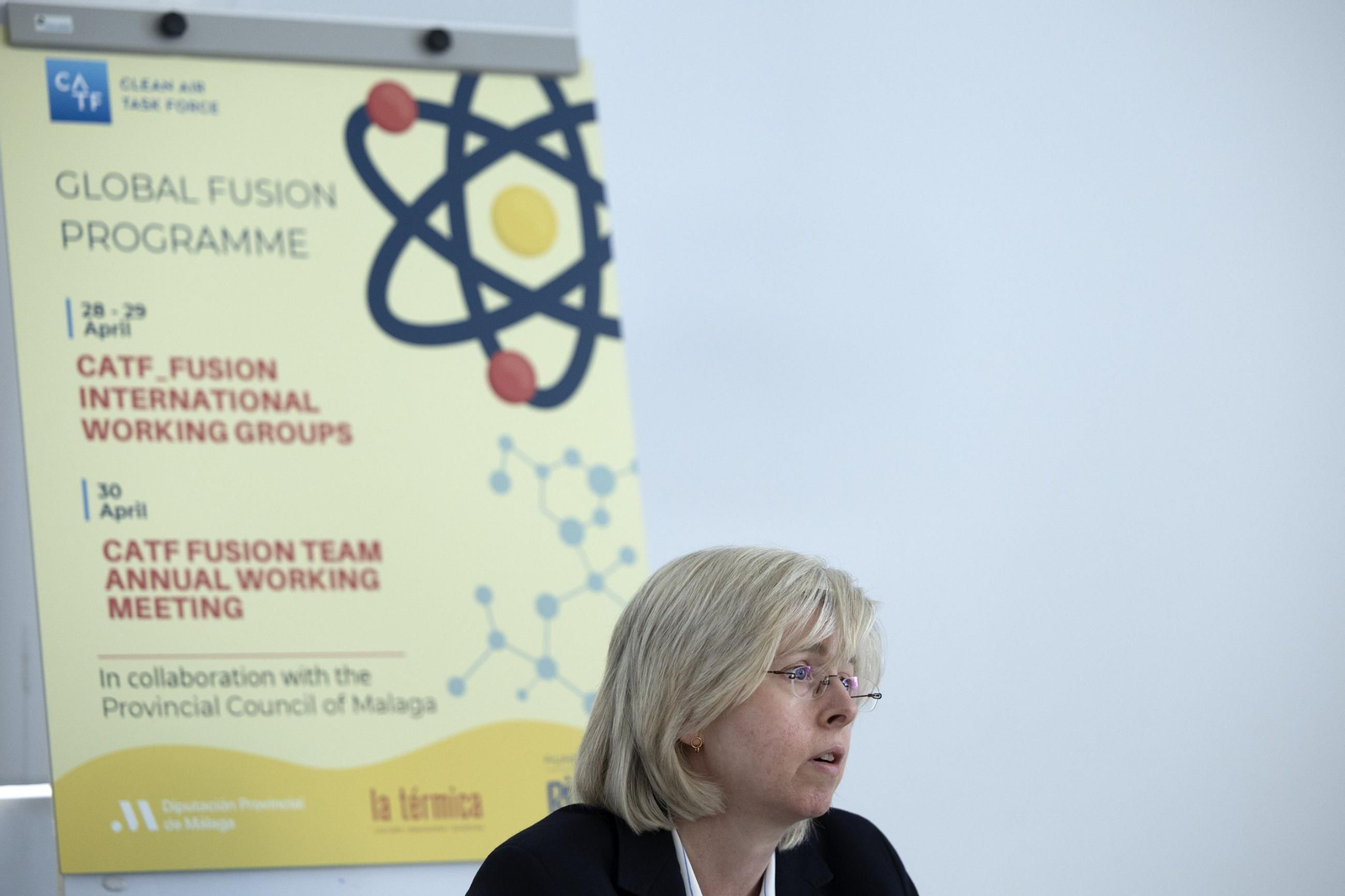 Sehila González, durante las jornadas de fusión nuclear en Málaga.