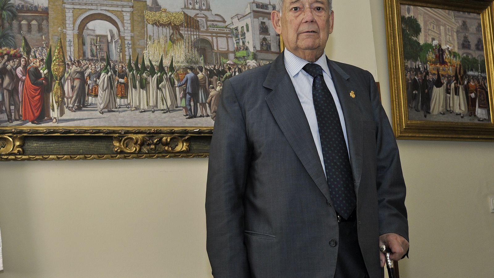 Manolo García, en la casa de hermandad de la Macarena.