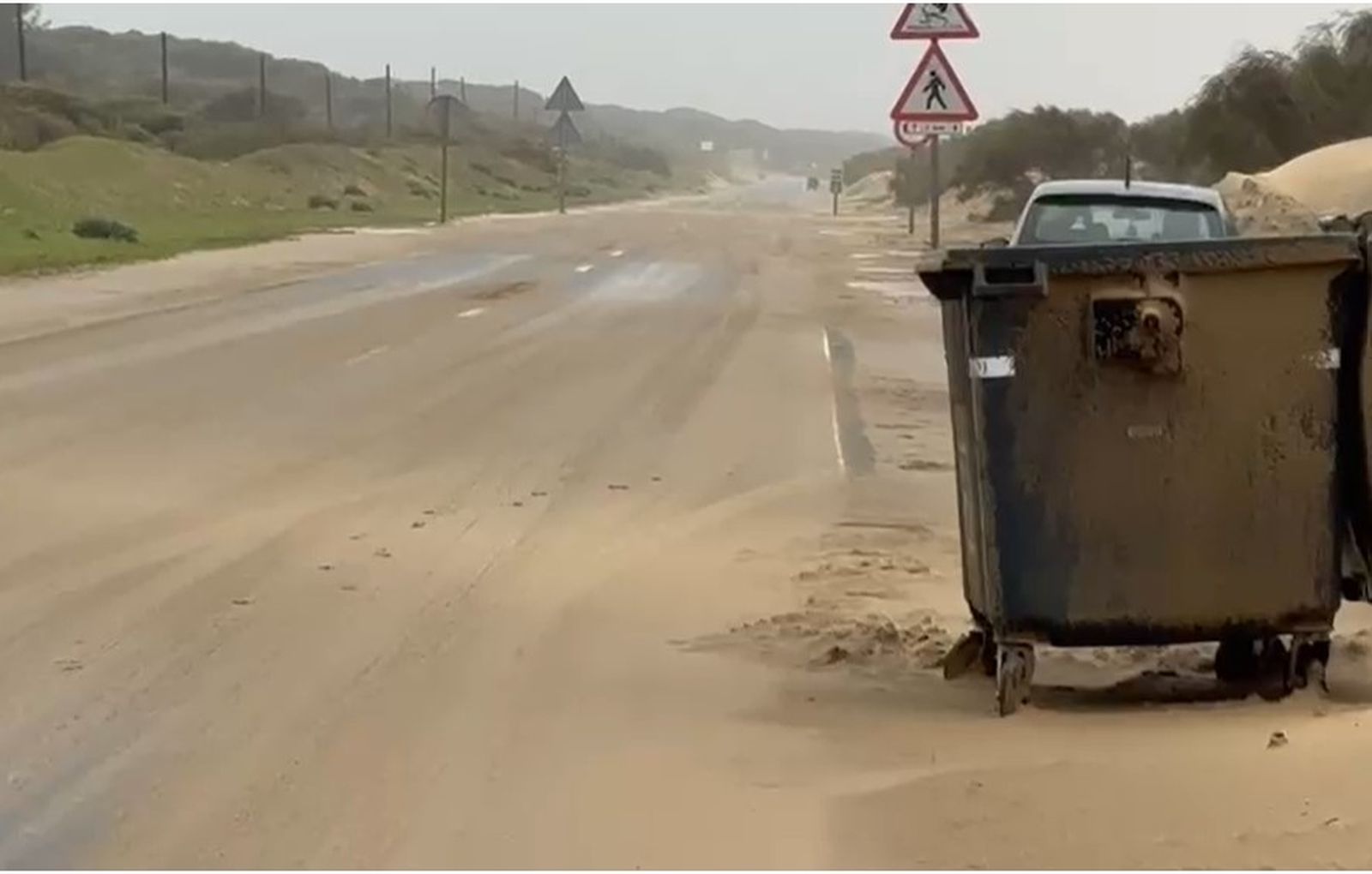 Estado de la carretera de La Bota est miércoles.