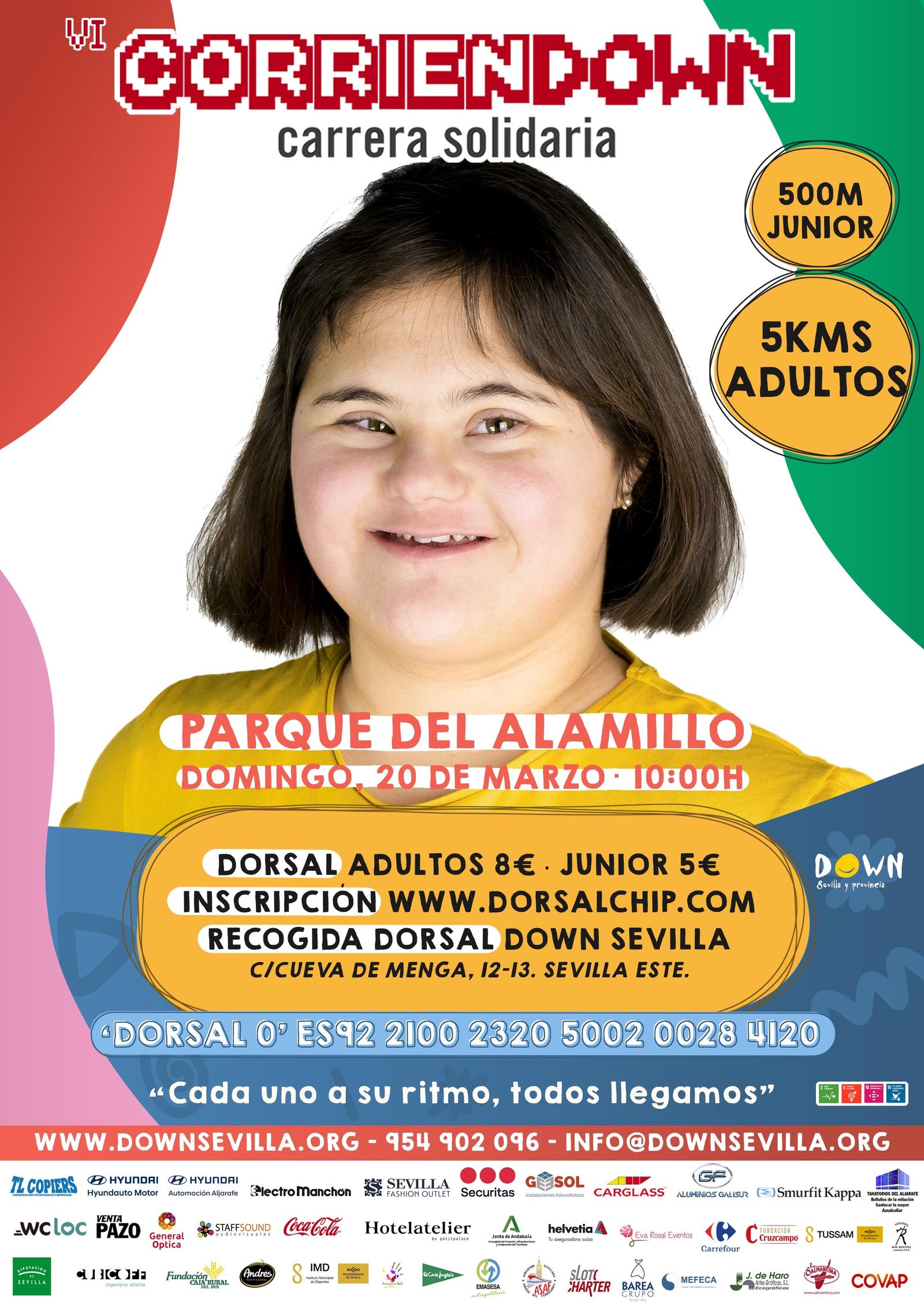 Cartel de la carrera solidaria Corriendown 2022.