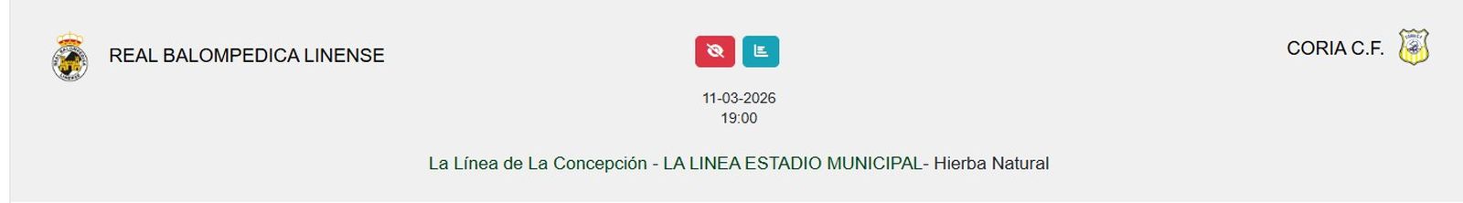 La confirmación de la Federación Andaluza del horario del Balona-Coria