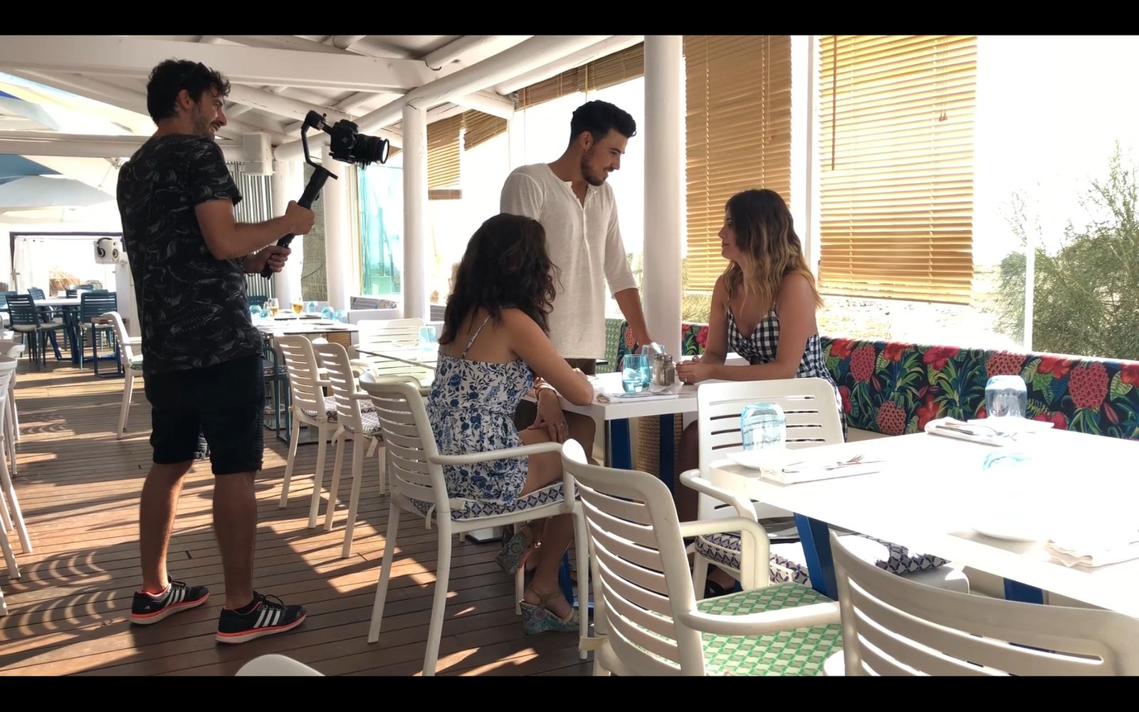 Grabación del videoclip donde aparece Ángel Capel y Nerea Camacho