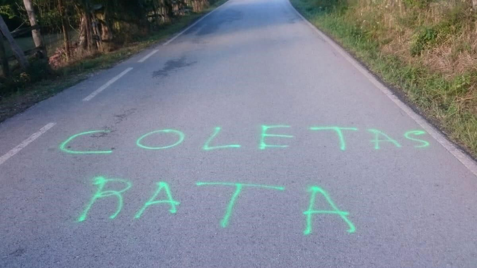 Pintadas contra Pablo Iglesias en Asturias.