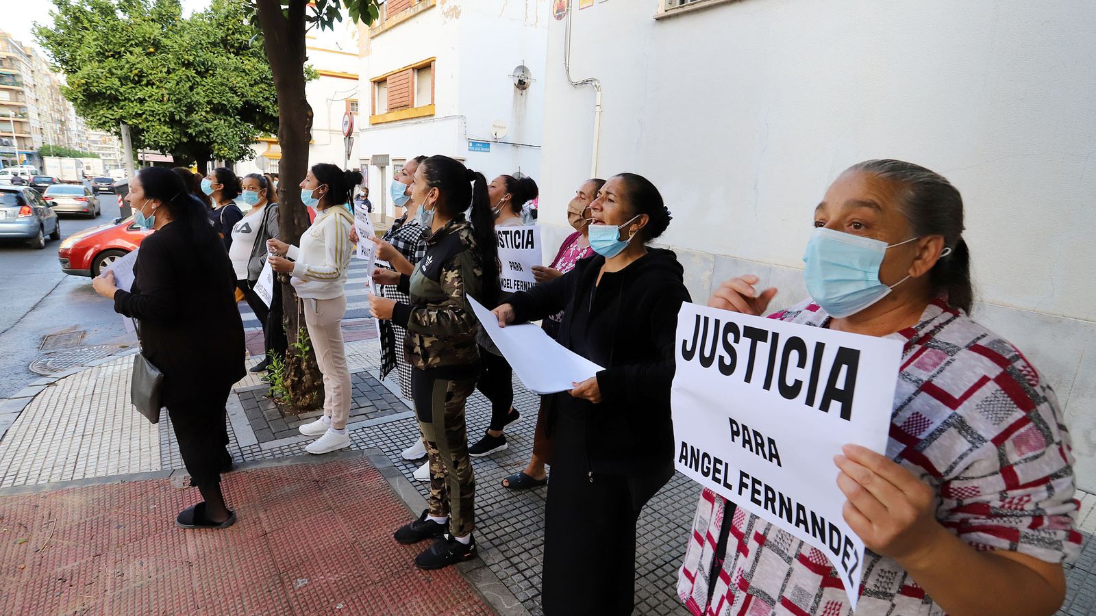 Los familiares de Ángel gritaron sus peticiones de justicia para los autores de su asesinato.