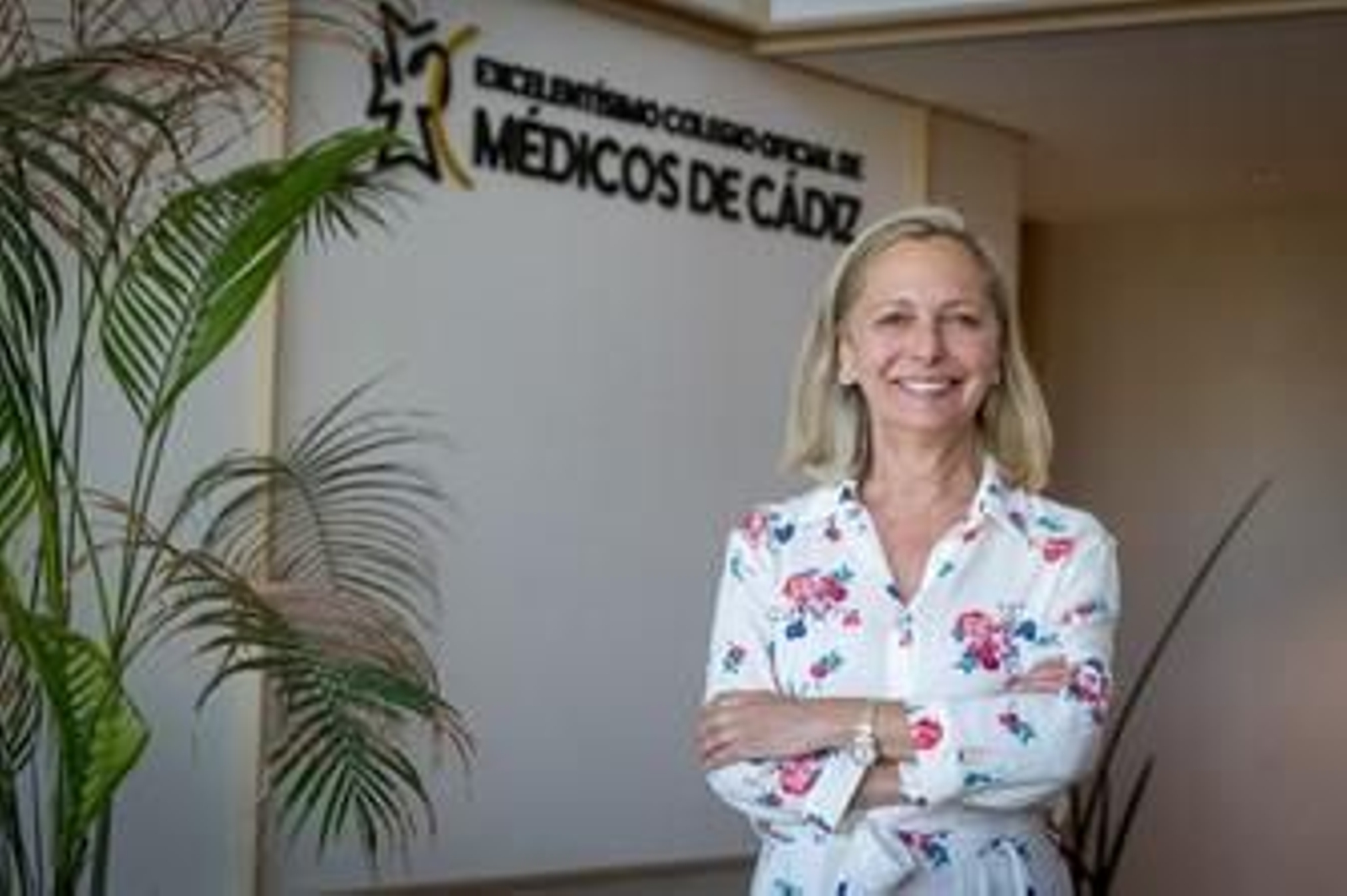La presidenta de los médicos gaditanos, el pasado jueves en la sede del Colegio.