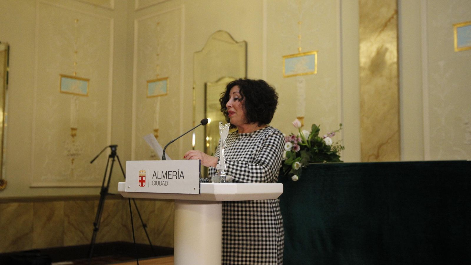 Lola López, durante su intervención.