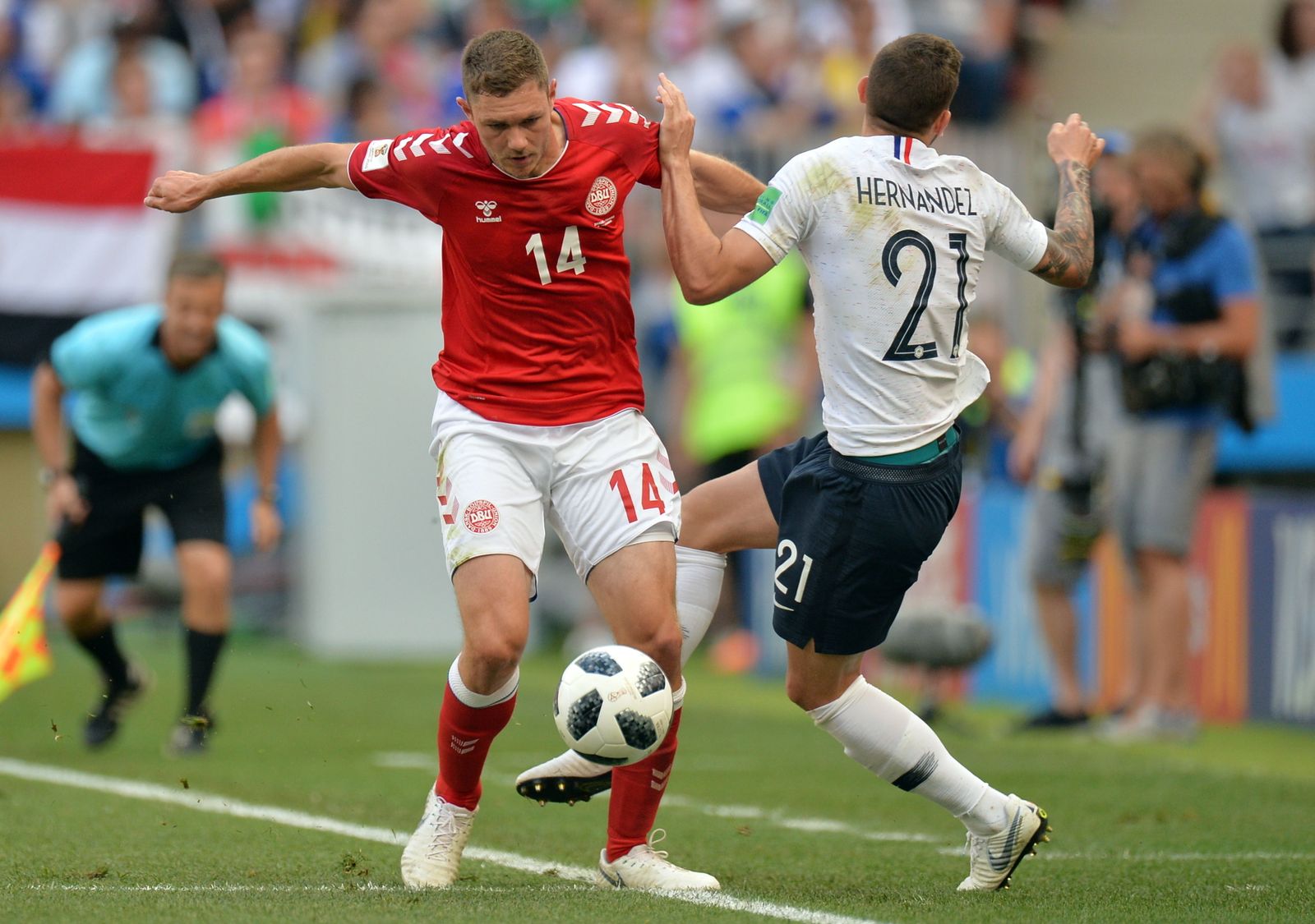 Las imágenes del Dinamarca-Francia