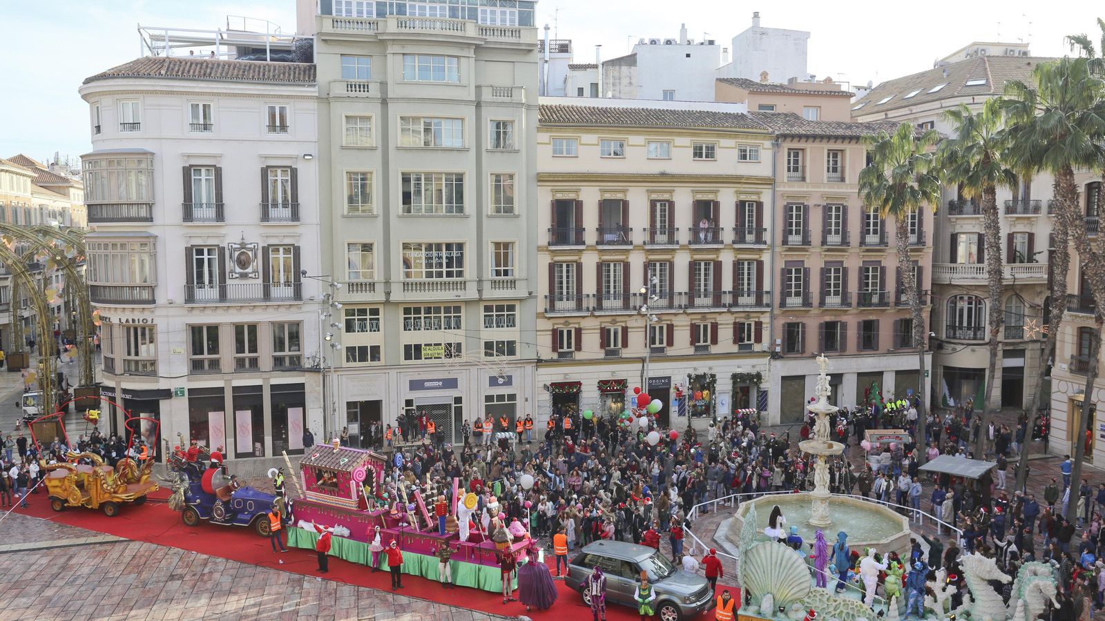 La cabalgata creada para la serie de Netflix en la plaza de la Constitución. La cabalgata creada para la serie de Netflix en la plaza de la Constitución.