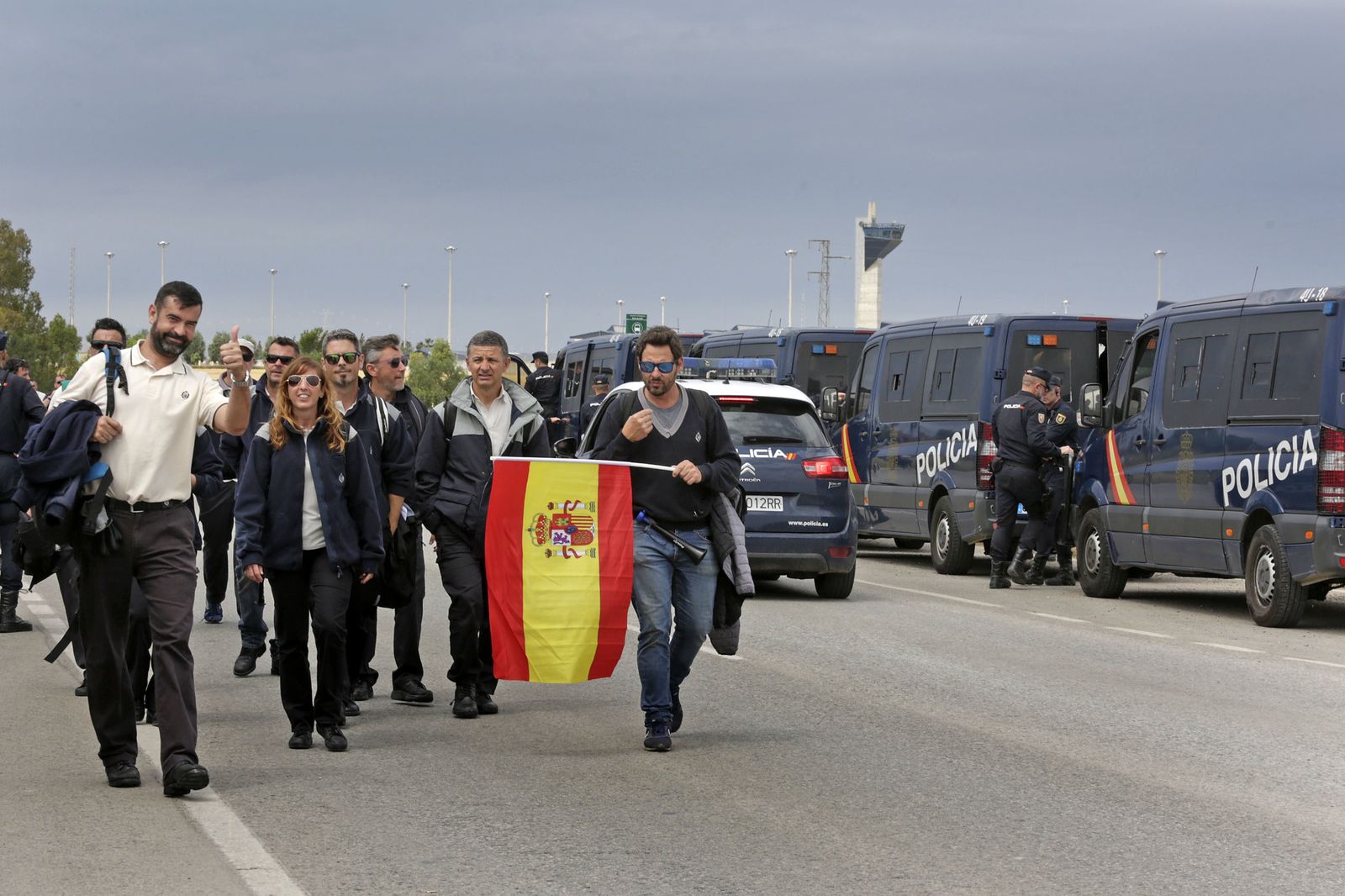 Las imágenes de las protestas de los funcionarios de prisiones