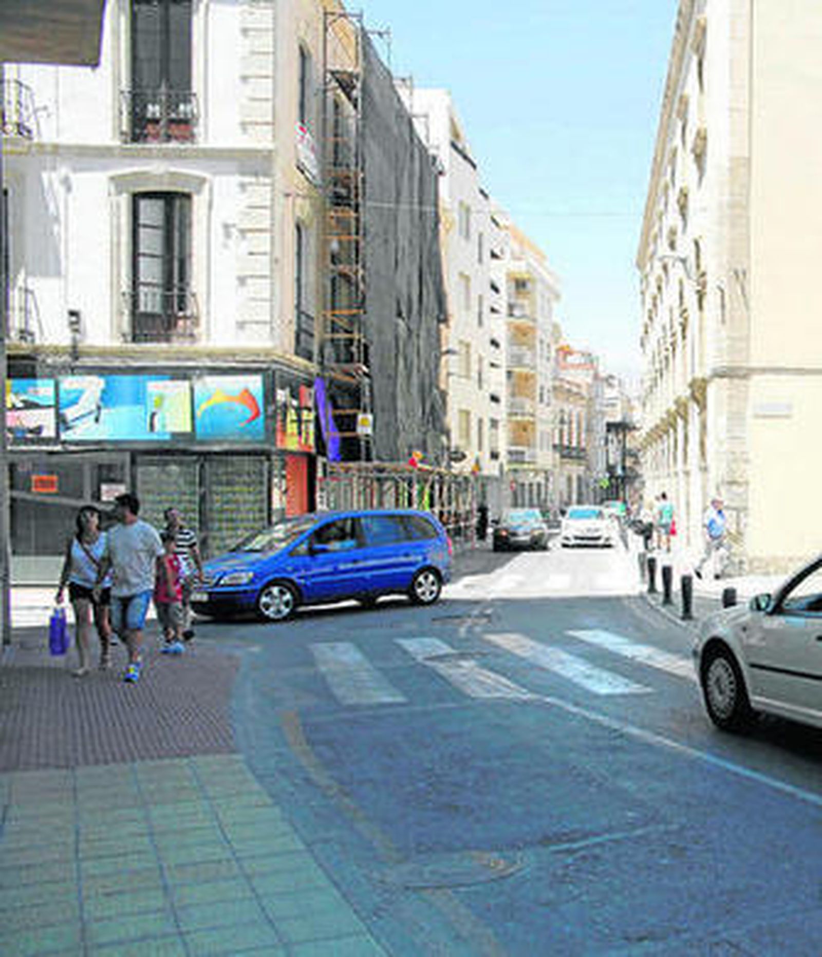 Vista de la calle General Tamayo, en el centro de la ciudad.