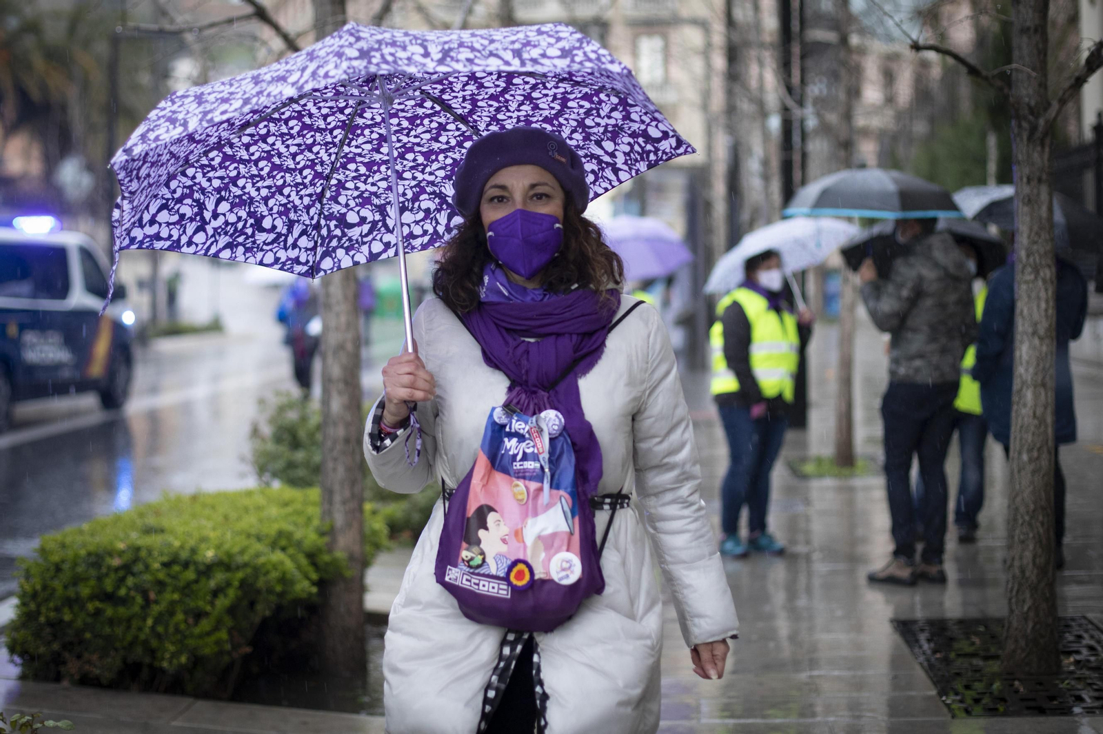 Las mejores imágenes de la manifestación feminista del 8M en Granada este 2021