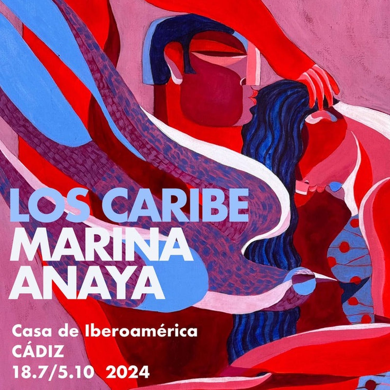 Cartel de la exposición 'Los Caribe' de Marina Anaya