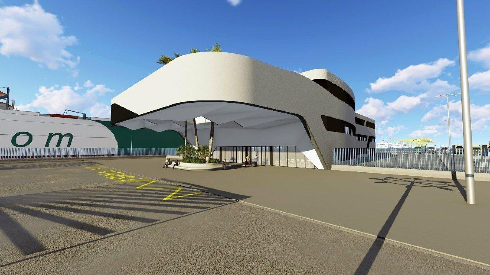 Además de su utilidad, el edificio se convertirá en una de las señas de identidad del Puerto de Huelva. Además de su utilidad, el edificio se convertirá en una de las señas de identidad del Puerto de Huelva.