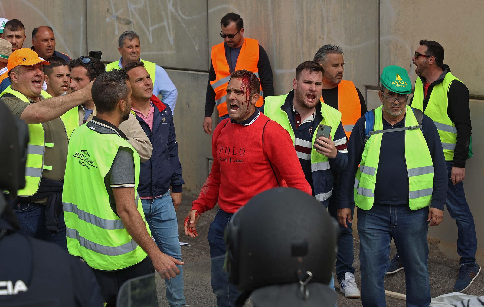 Imágenes de las protestas de los agricultores en Algeciras
