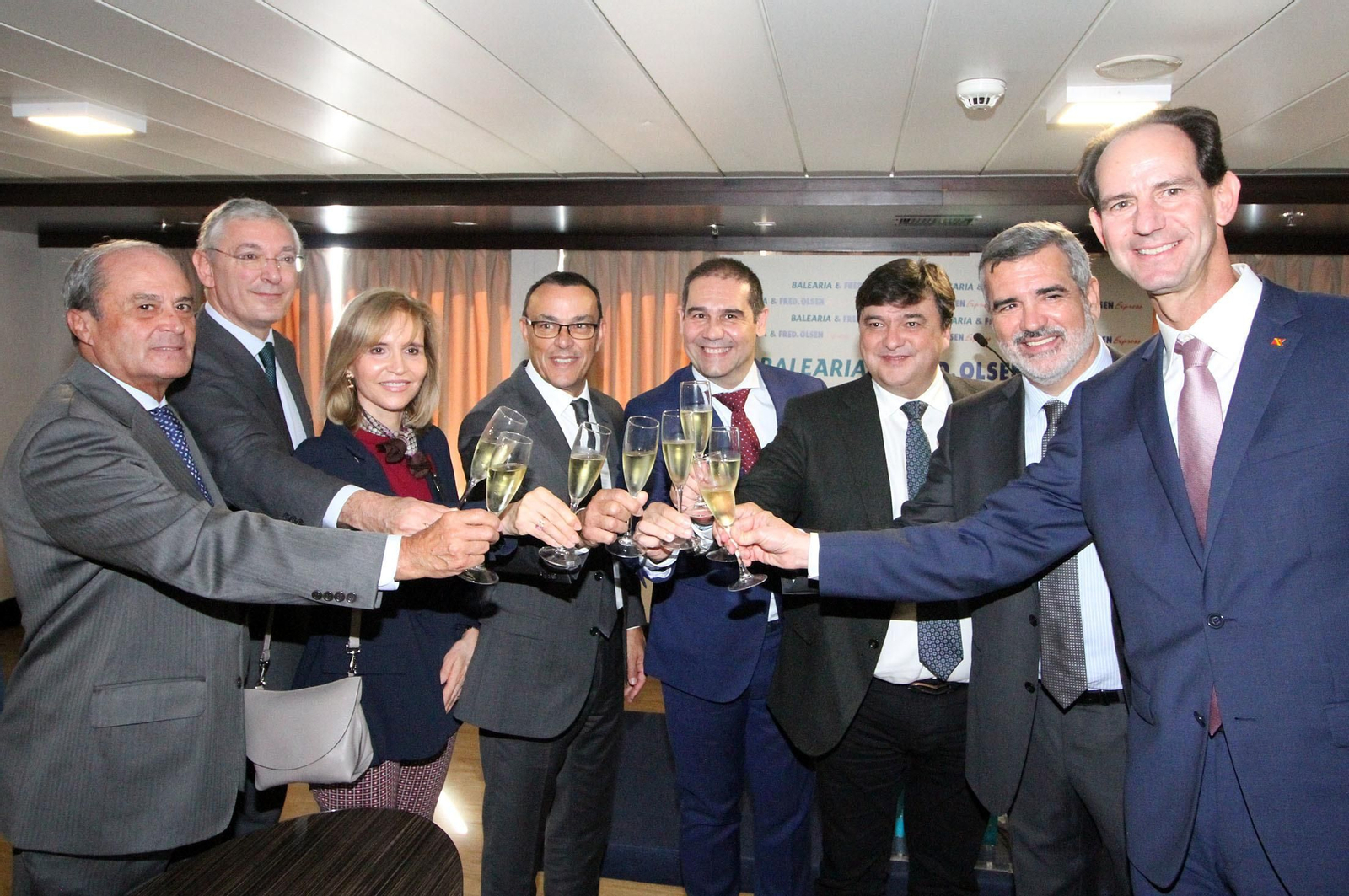 Balearia,  Fred Olsen y el Puerto de Huelva presentan la nueva línea entre Huelva y Canarias, en imágenes