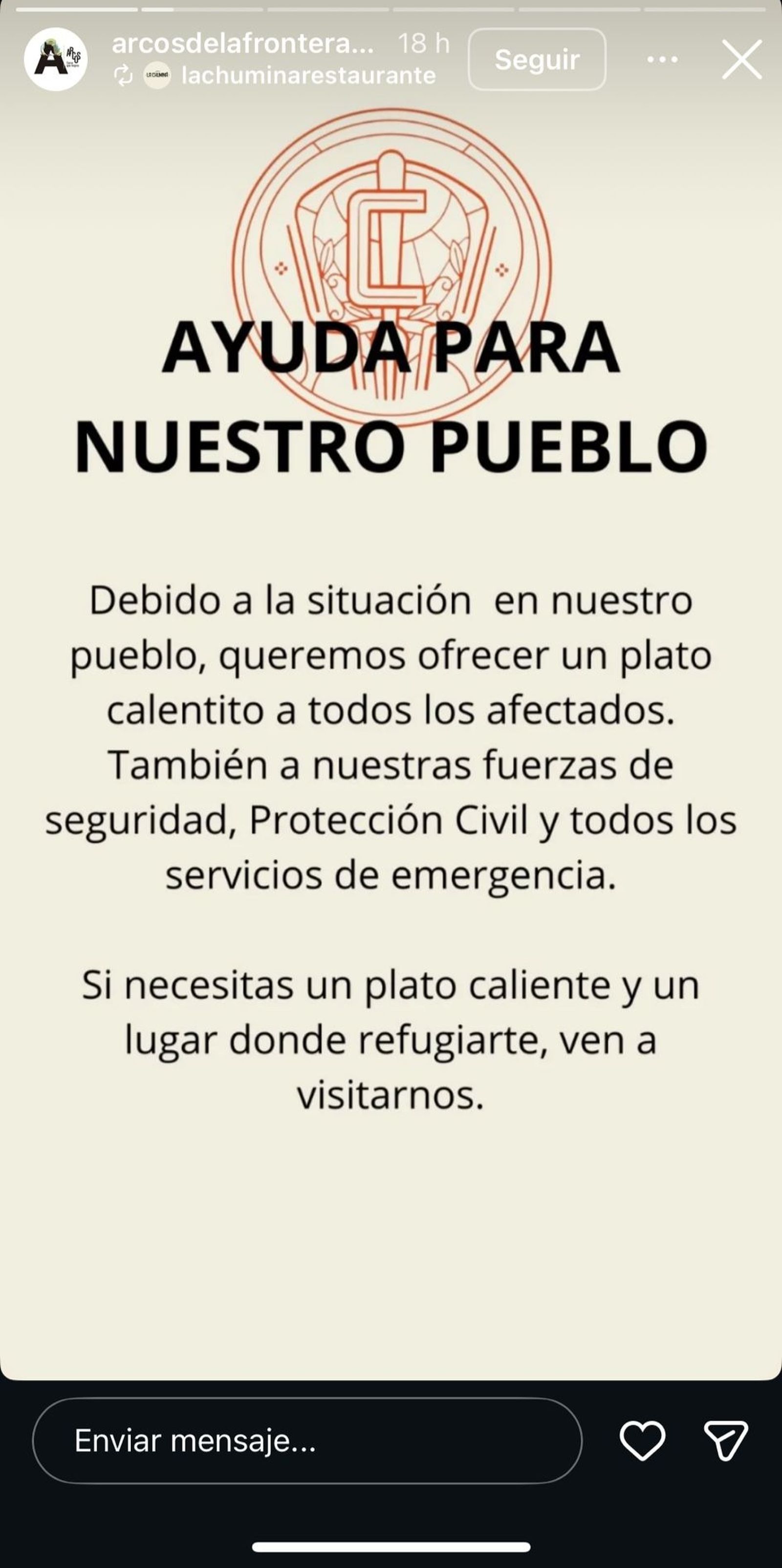 Restaurante La Chuminá, en Arcos.