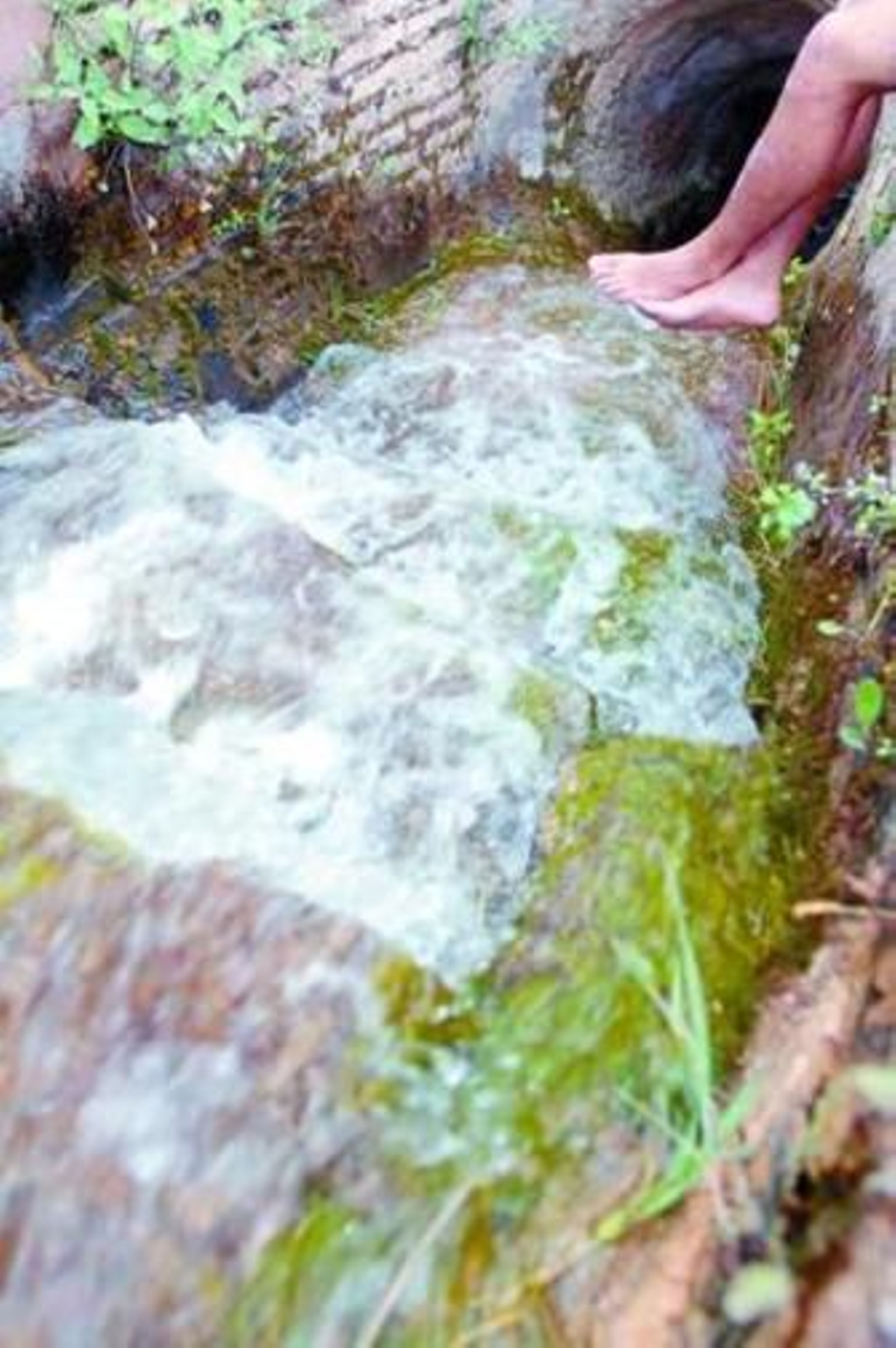 La acequia conduce el agua que nace en Fuente Grande.