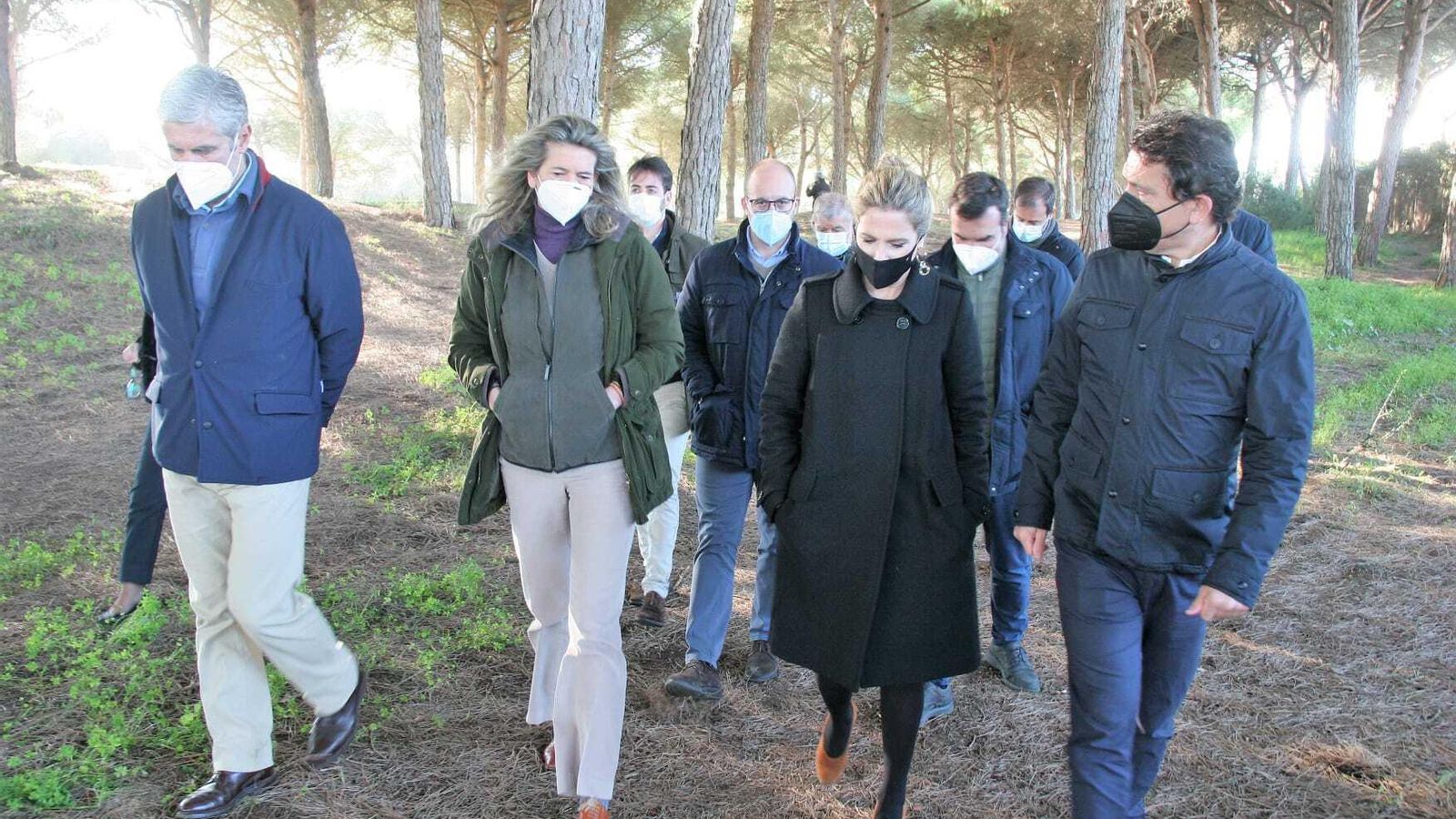 Ana Mestre y los responsables de la Junta, Infoca y Ayuntamiento visitaron la zona del pinar que va a ser objeto de la intervención. Ana Mestre y los responsables de la Junta, Infoca y Ayuntamiento visitaron la zona del pinar que va a ser objeto de la intervención.