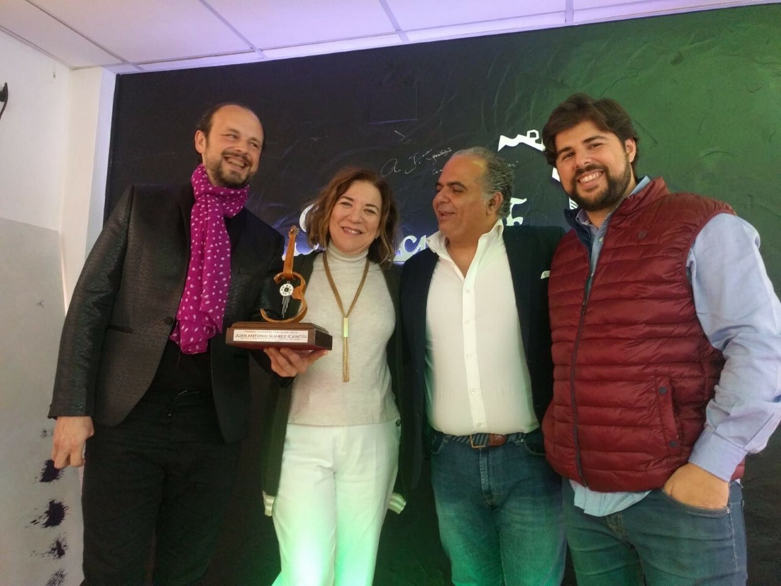 Canito, junto a Isamay Benavente, José Ignacio Franco y Manuel Valencia.