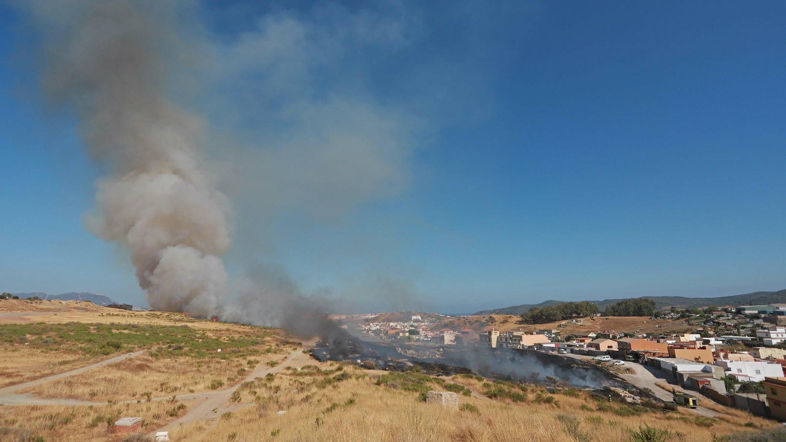 Incendio en la barriada de El Cobre