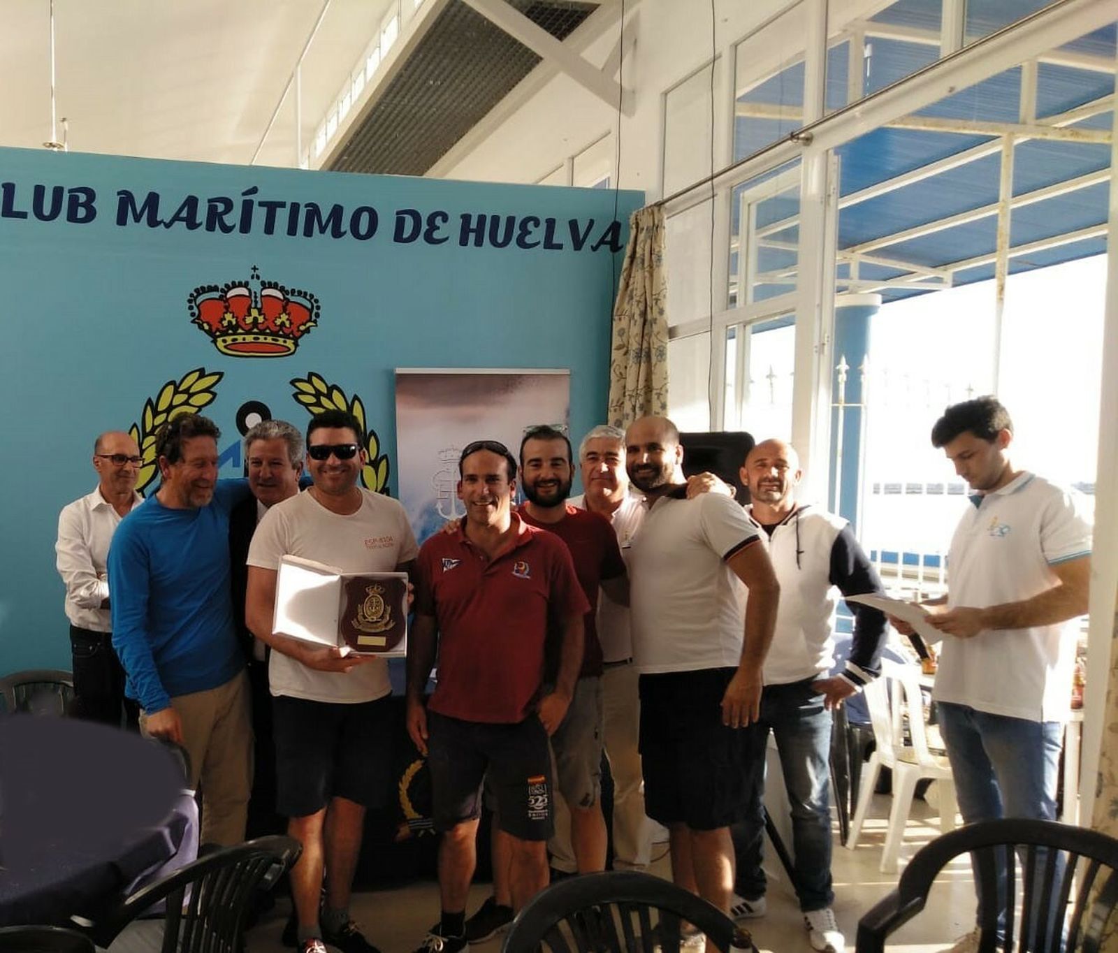Un momento de la entrega de premios en el Real Club Marítimo de Huelva.