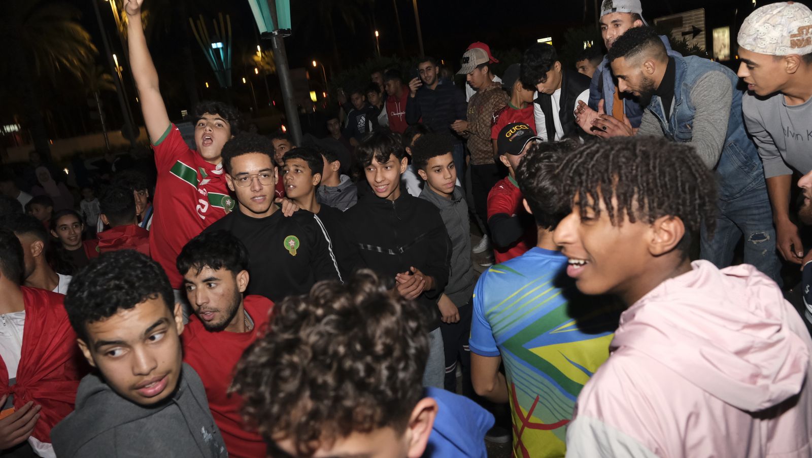 Imágenes de la celebración en Almería, del pase a semifinales de Marruecos en el Mundial de Fútbol de Qatar