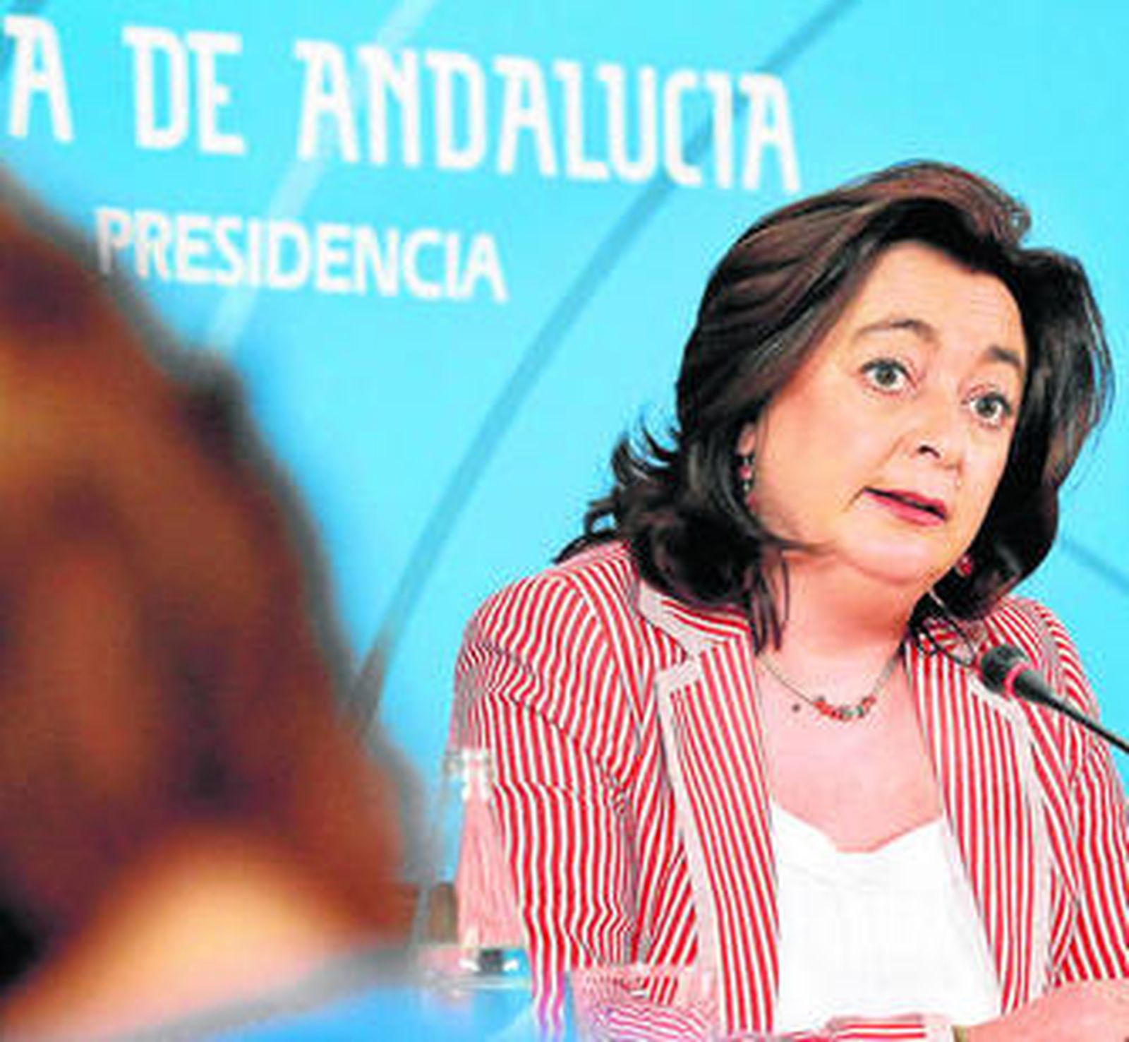 Mar Moreno, ayer en la rueda de prensa posterior al Consejo de Gobierno.