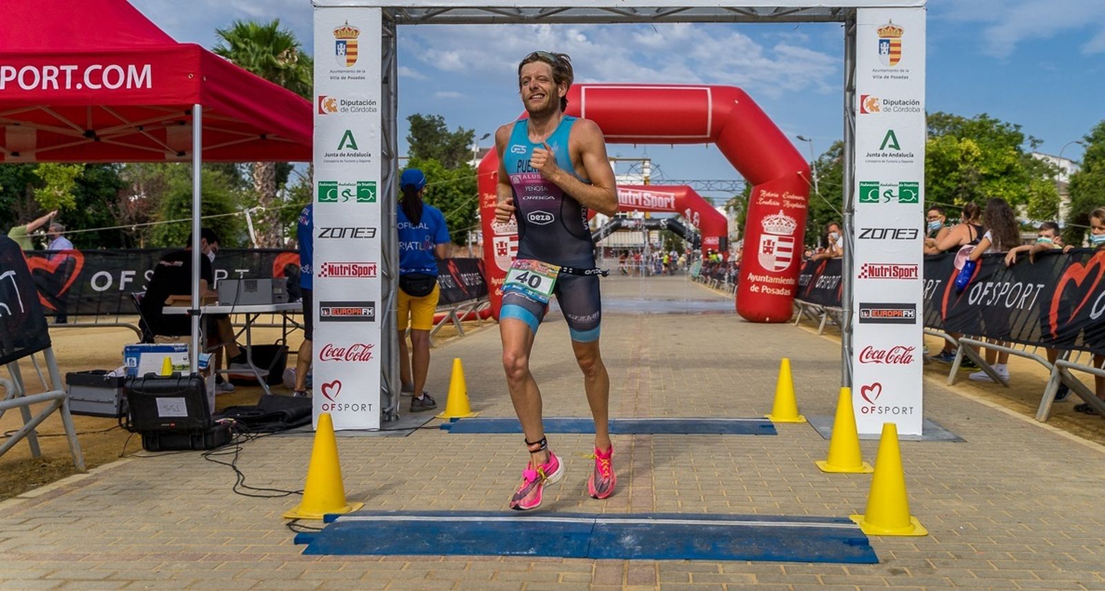 Camilo Puertas, a su entrada en la línea de meta.