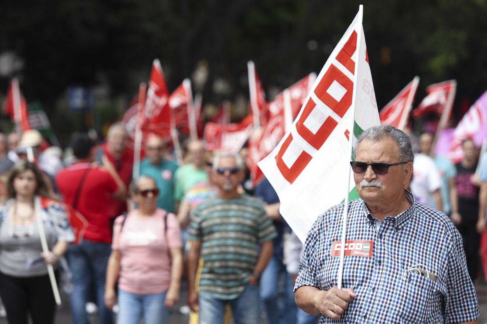 La manifestación del 1º de mayo de Málaga, en fotos