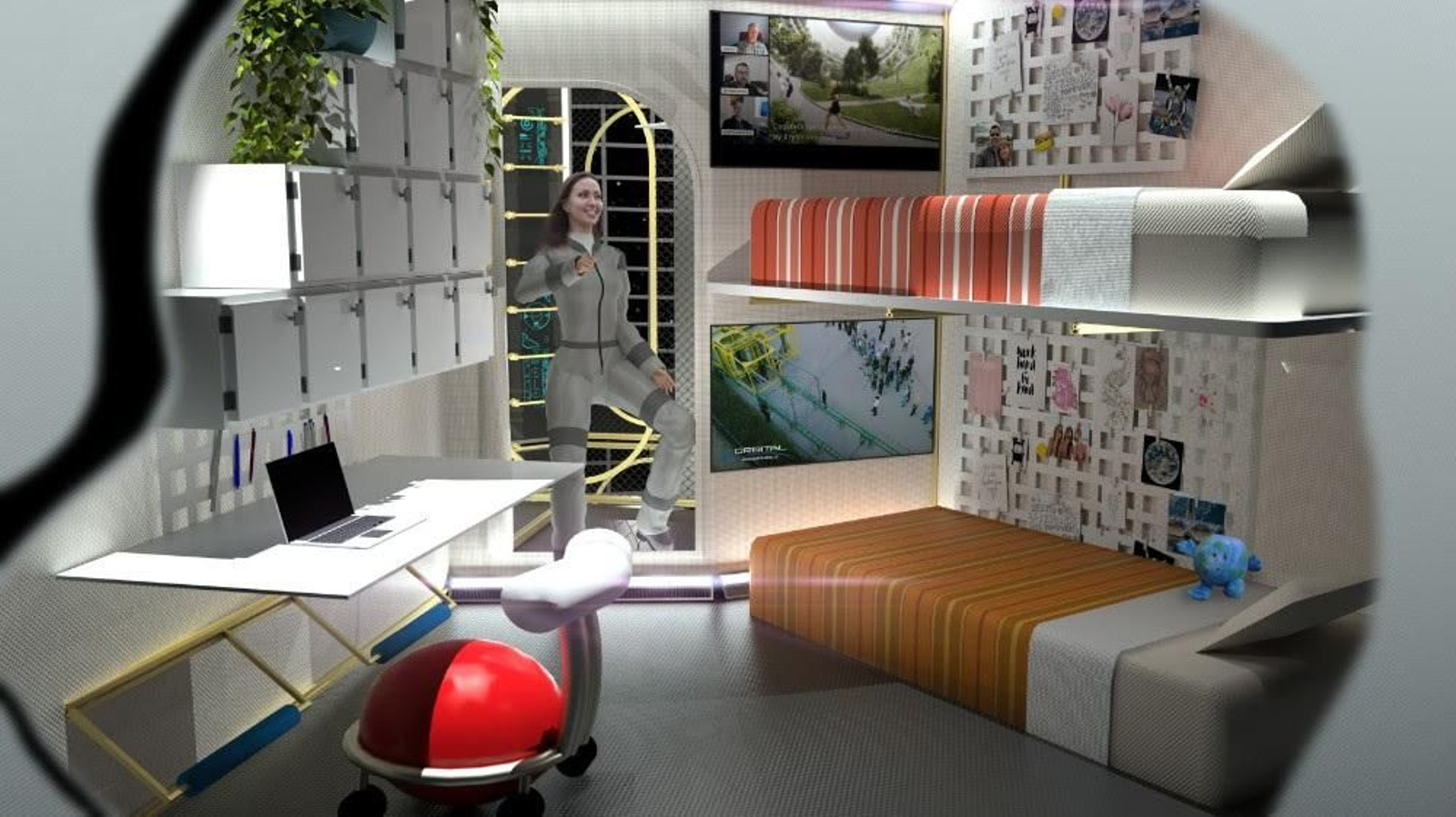 La recreación del hotel espacial proyectado para 2027.