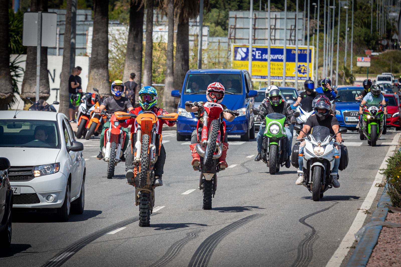 Imágenes de la motorada en El Puerto