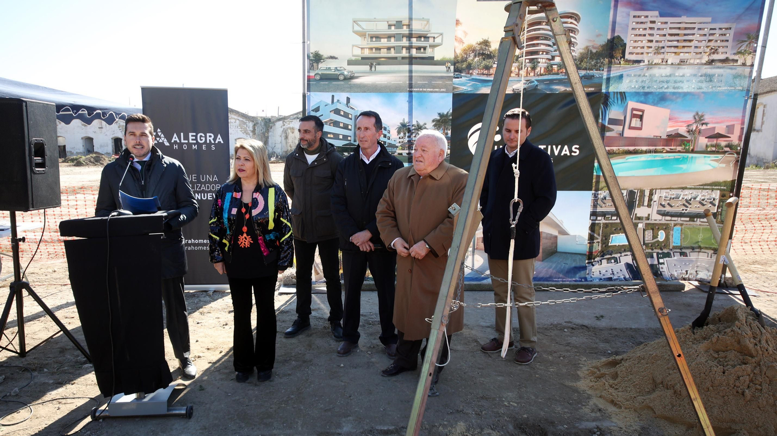 Primera piedra del proyecto residencial Willians Plaza en Jerez