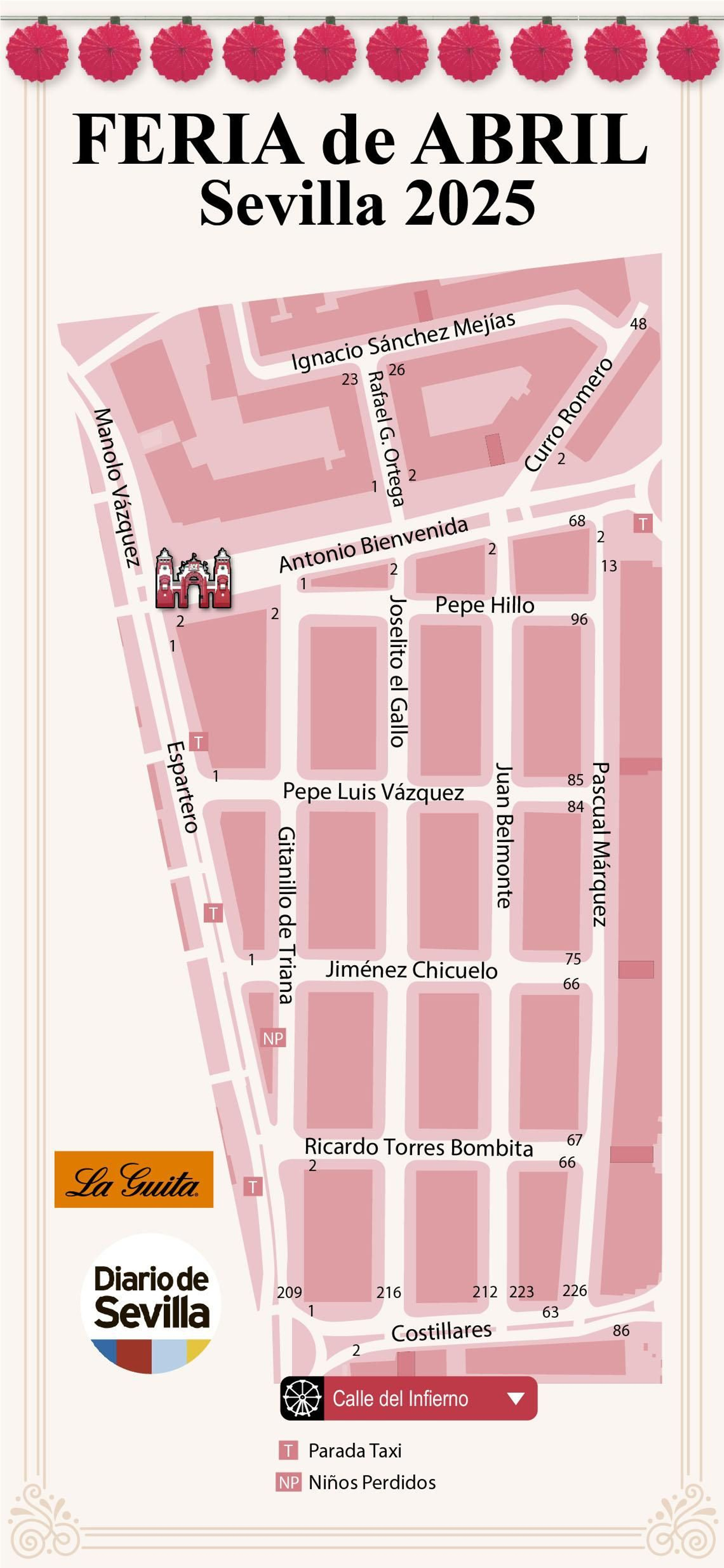 Plano Feria de Sevilla 2025. Plano Feria de Sevilla 2025.