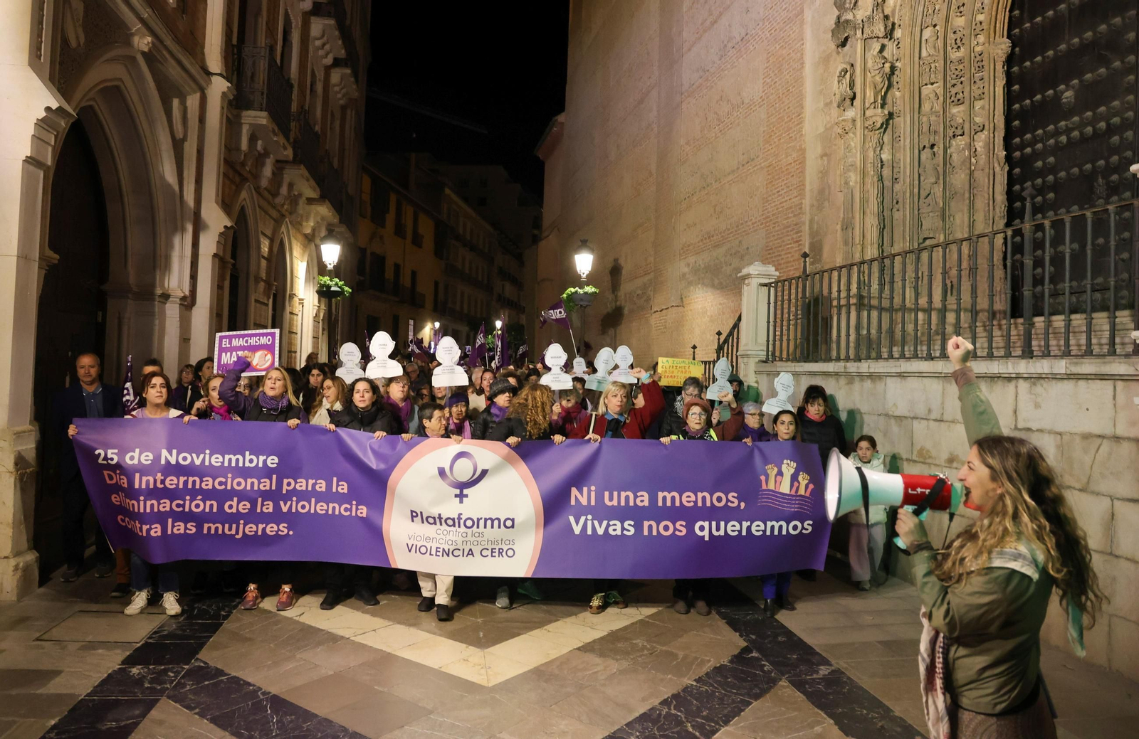 La manifestación del 25N en Málaga, en imágenes