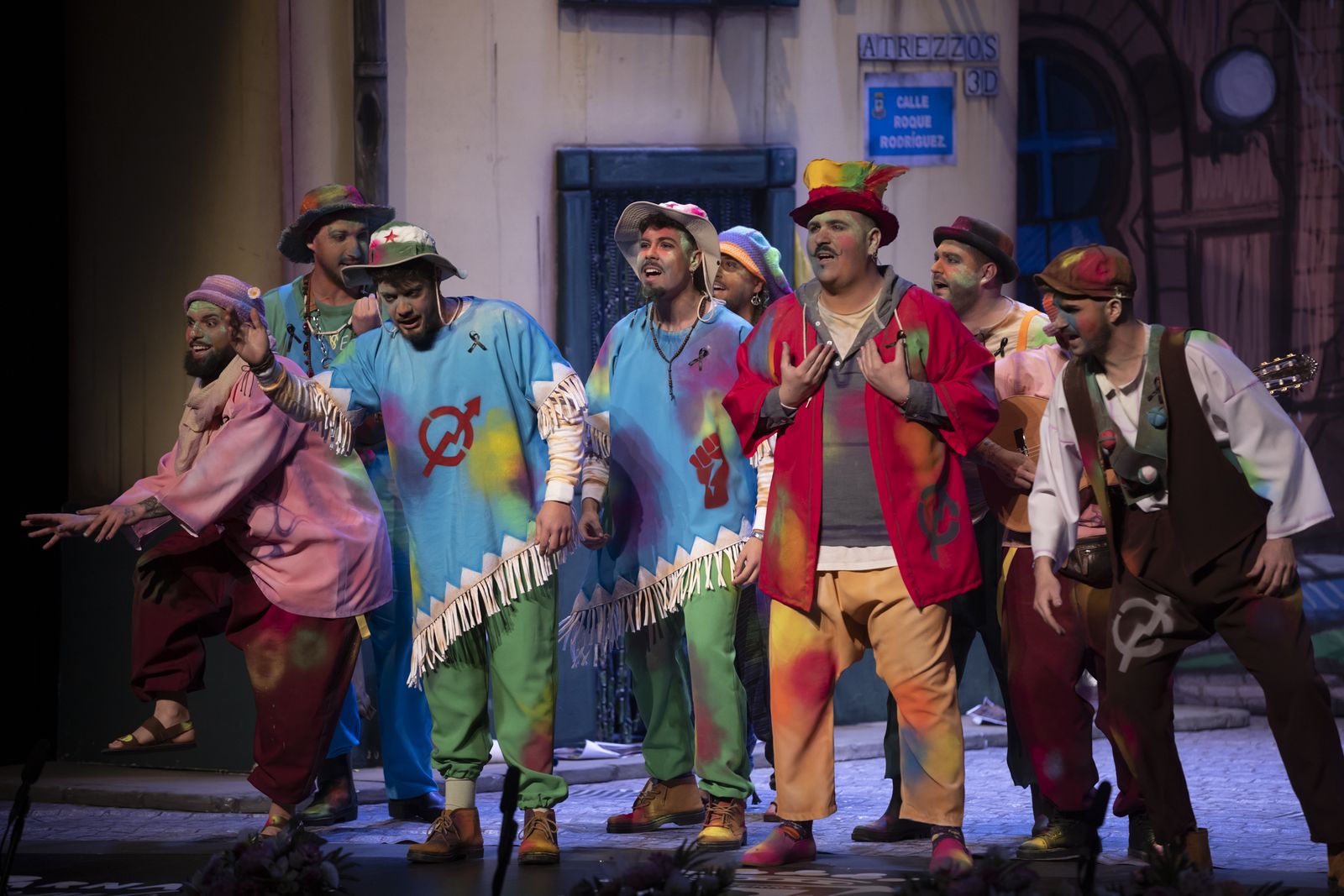 Imágenes de la actuación de la comparsa de Huelva "Los garrapatas" en el Carnaval Colombino