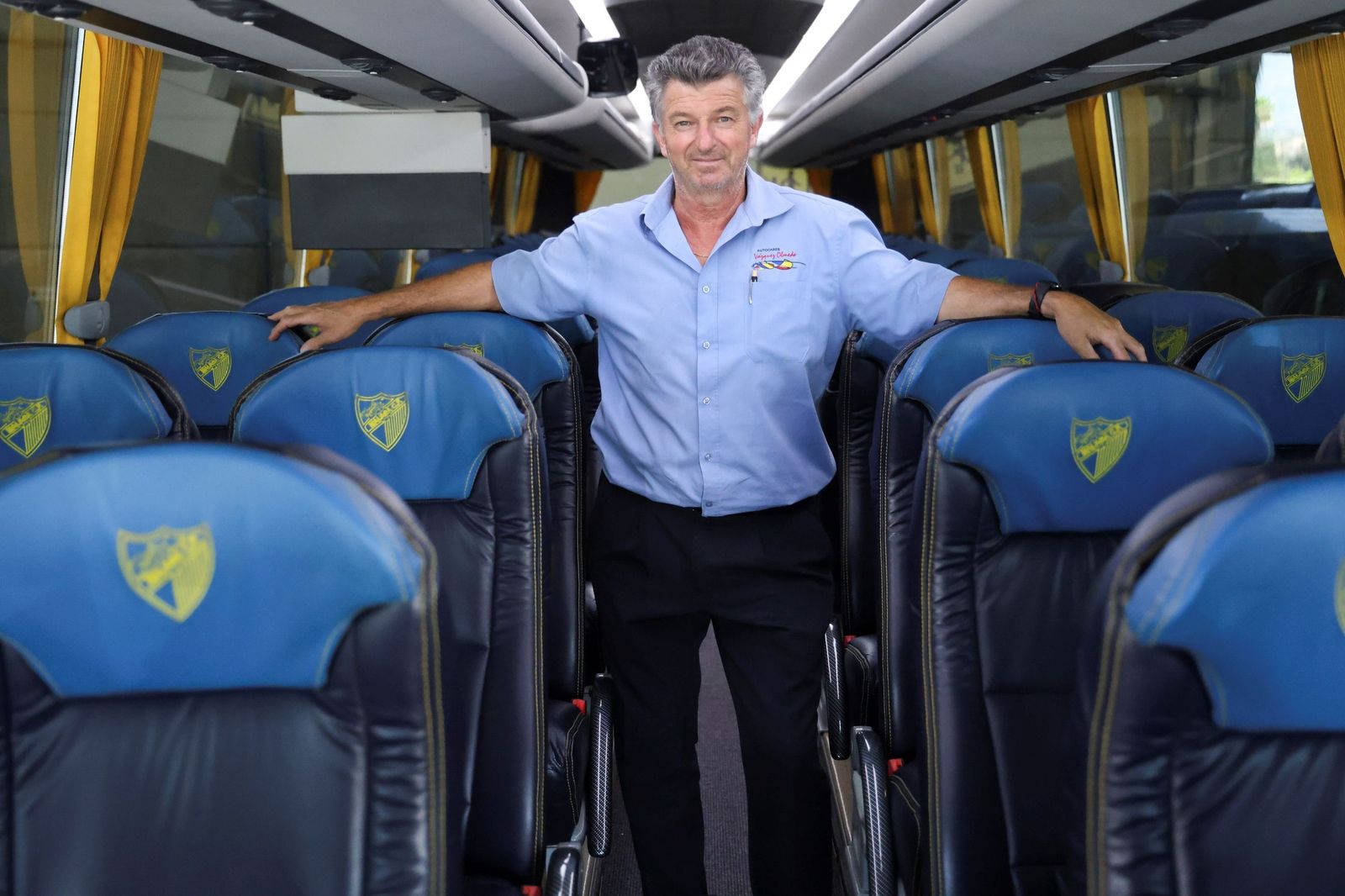 Ángelo Navas, el conductor del bus del Málaga