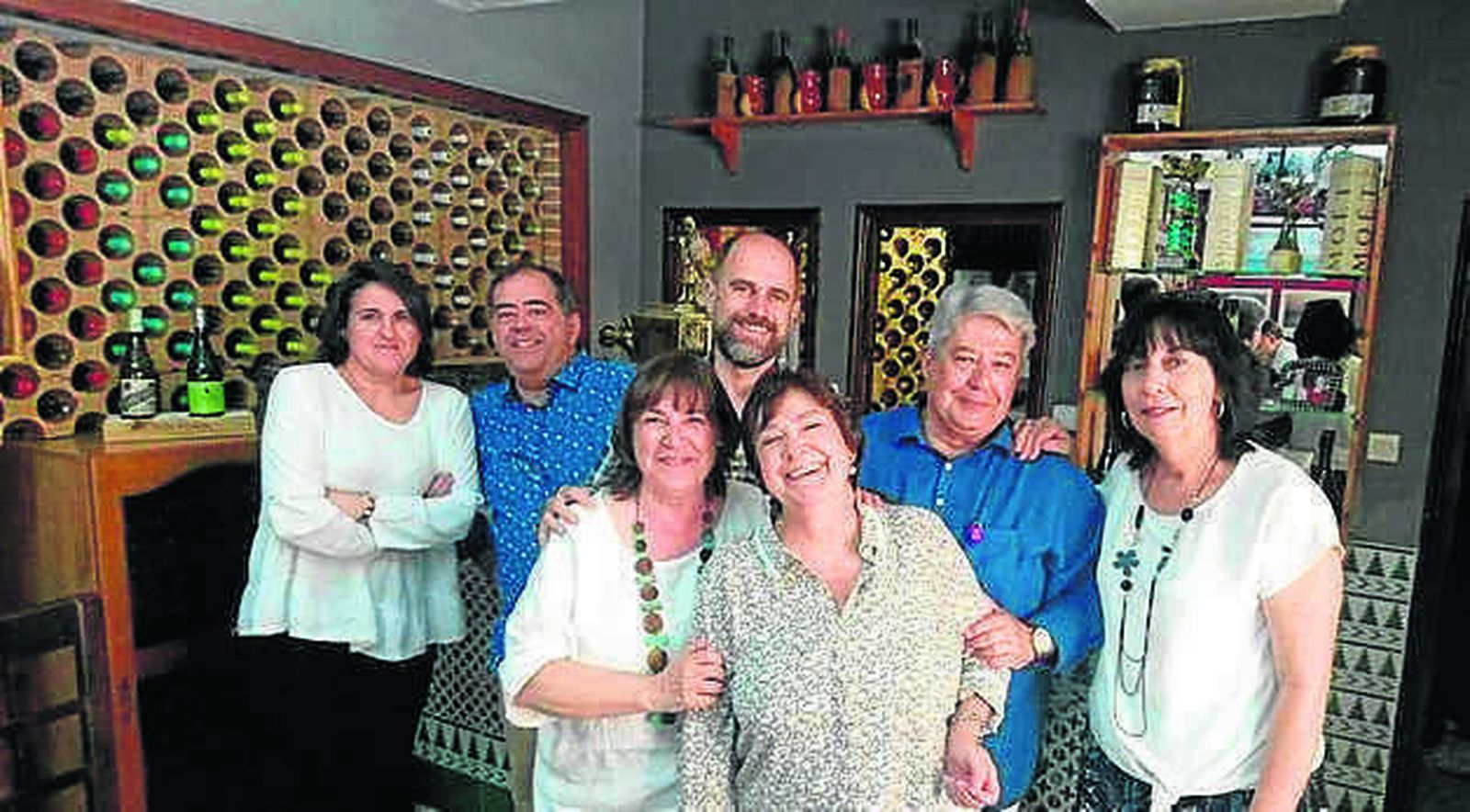 Mercedes Mateo, Antonio Carrasco, Diego Junquera, Lola Grosso, Amparo Barrio y Orencio Machado.