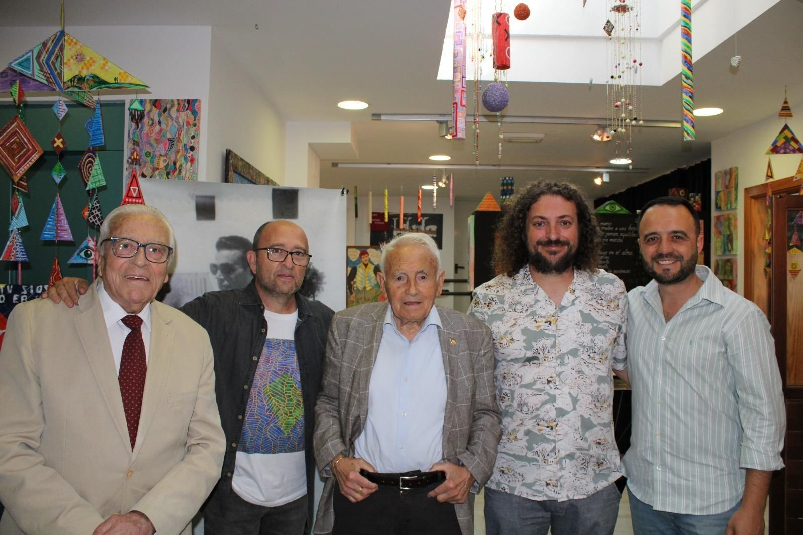 De izquierda a derecha, Aurelio Sánchez Mariscal, José Orellana, Rufino de Paterna, Juan Francisco Sánchez y Francisco J. Márquez.