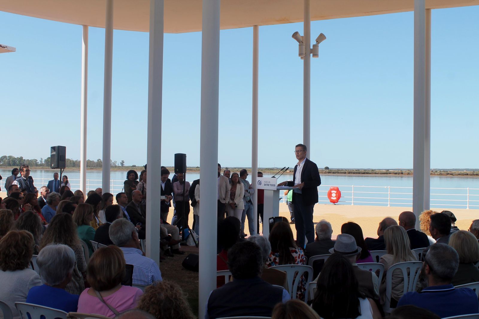 Visita de Alberto Núñez Feijóo a Huelva, en imágenes