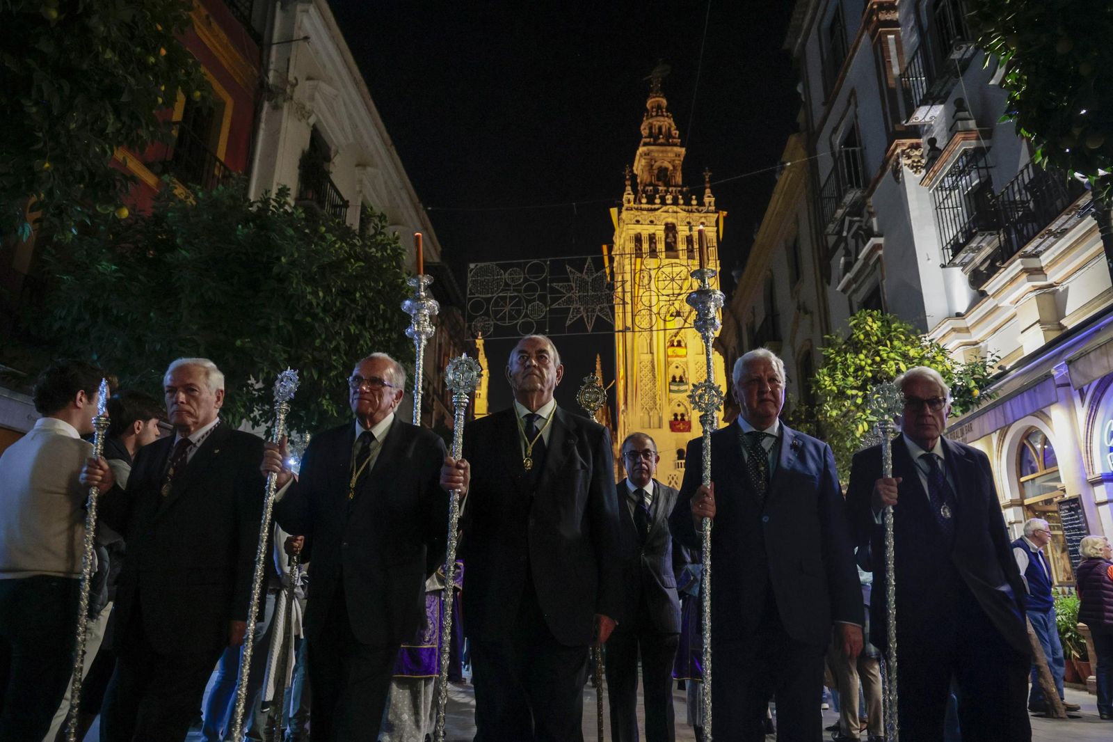 las imágenes de la procesión de el Cristo de la Buena Muerte y la Virgen de la Angustia