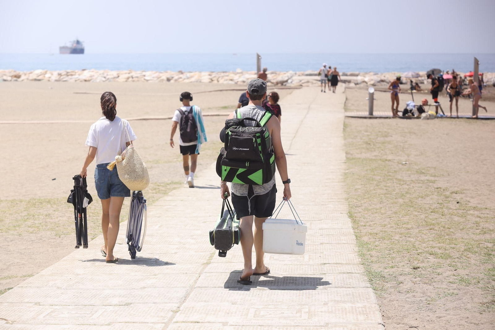 Lleno en las playas de Málaga